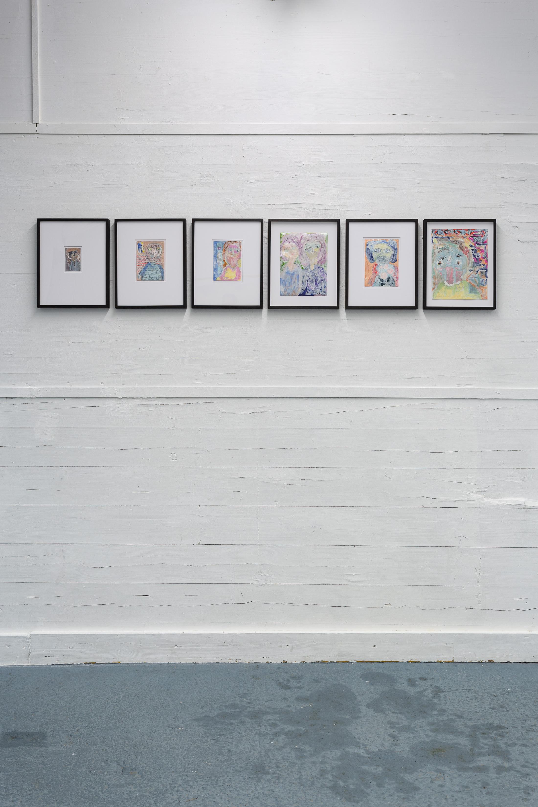 Exhibition View Groupshow «Can You Feel It?; view on Vaginal Davis, Bothwell Browne as Miss Jack, 2018; Ray Bourbon alias, Ramo‘n Icarus, 2018; Yankee Doodle Berlina, 2018; Moms and Pigmeat, 2018; Miss Bandana, 2018; Karyl Norman’s Beside a Bubbling Brook, 2018» at Last Tango, Zurich, 2019 / Photo: Kilian Bannwart / Courtesy: the artist, Last Tango and Dan Gunn Gallery