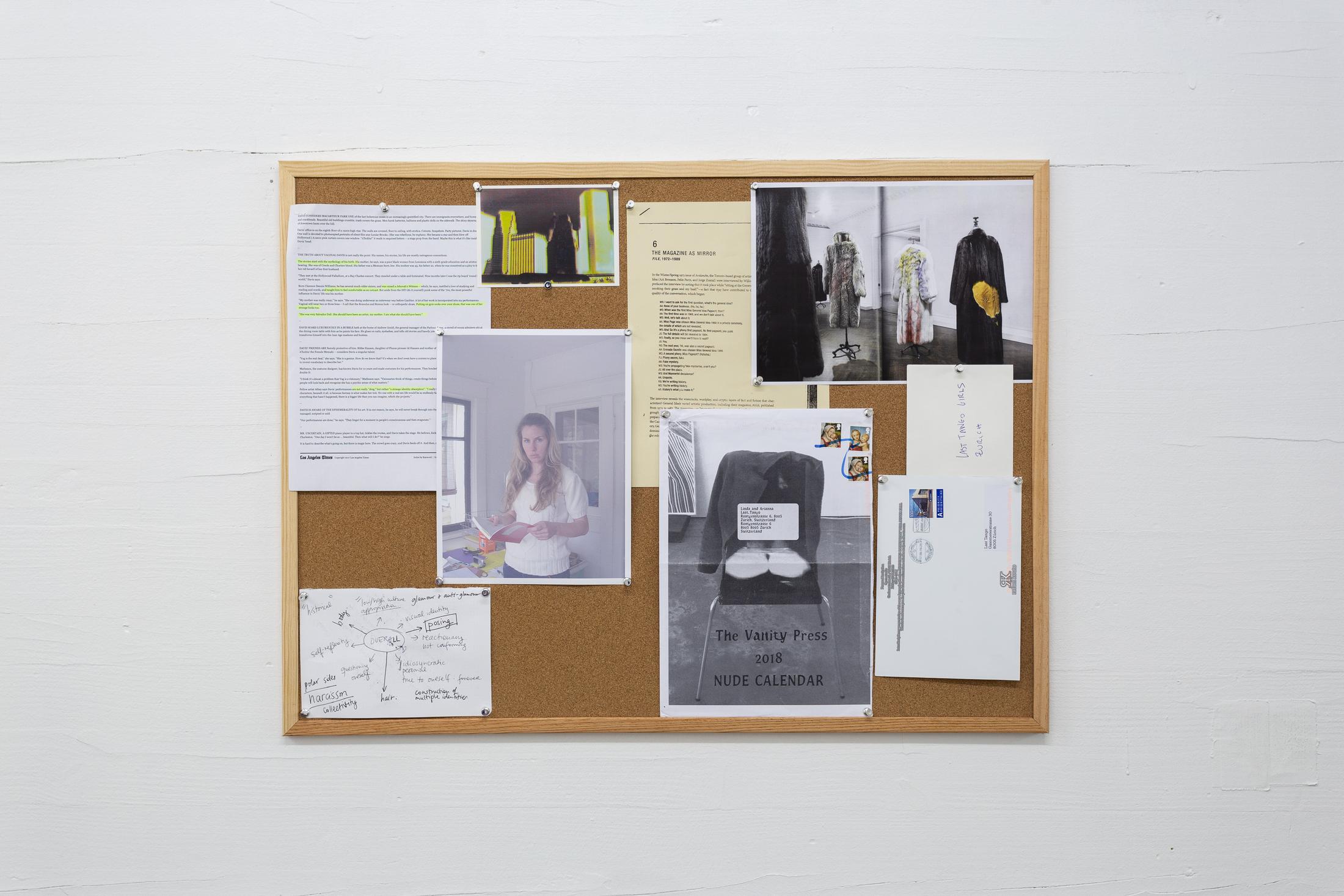 Exhibition View Groupshow «Can You Feel It?; view on D‘Ette Nogle, Untitled (The Moment I Realized My Hair Was Getting in the Way of My Art Practice), (Unrealized 2007), Somewhat Realized (Lighter), 2009, (Exhumed from Suspended Projection, 2009; Printed, 2019), 2019» at Last Tango, Zurich, 2019 / Photo: Kilian Bannwart / Courtesy: the artist, Last Tango and Hannah Hoffman Gallery