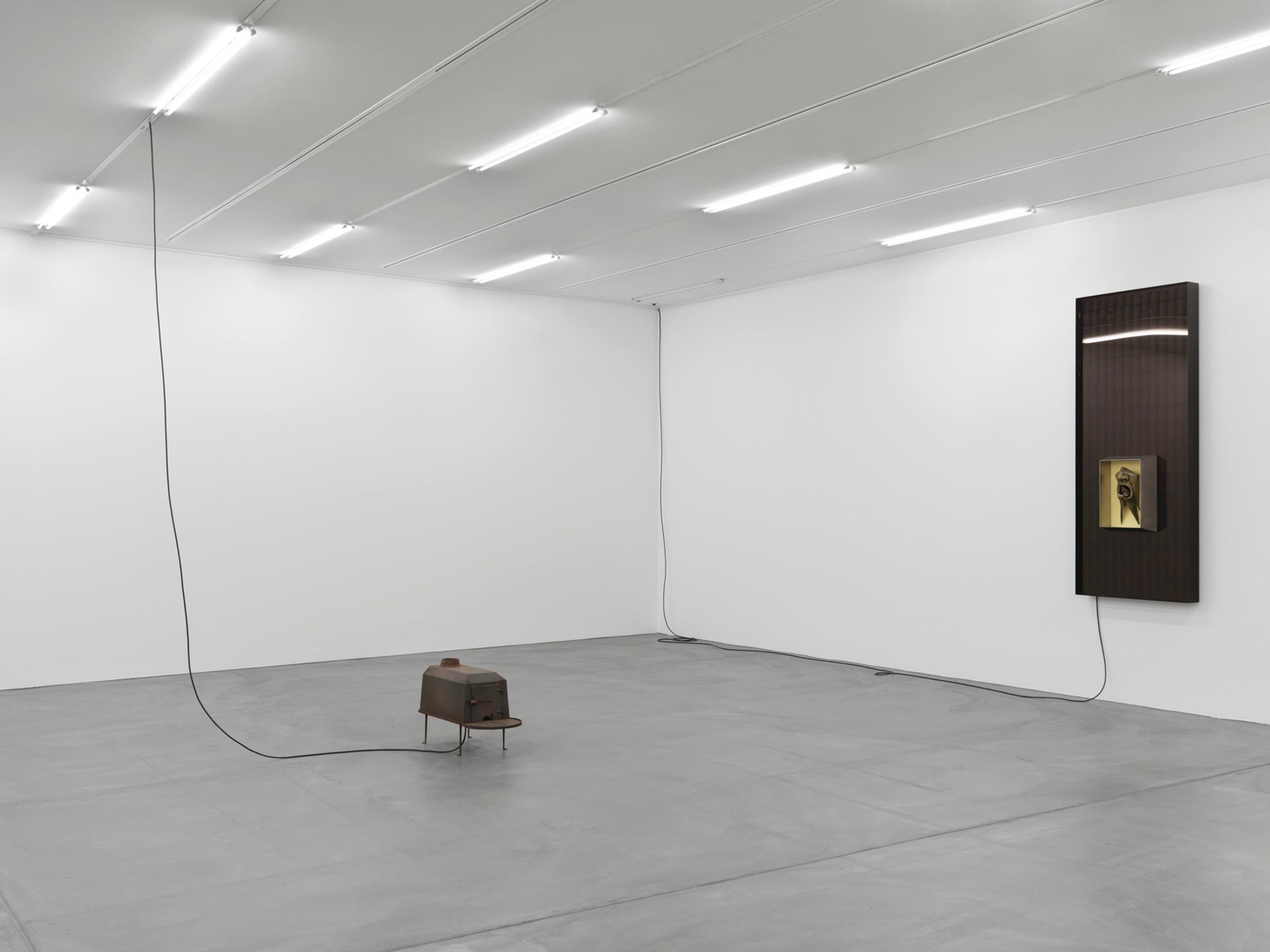 Installation View Cooper Jacoby "Disgorgers" at LUMA Westbau, Zurich, 2017 / Photo: Stefan Altenburger, Courtesy: the artist