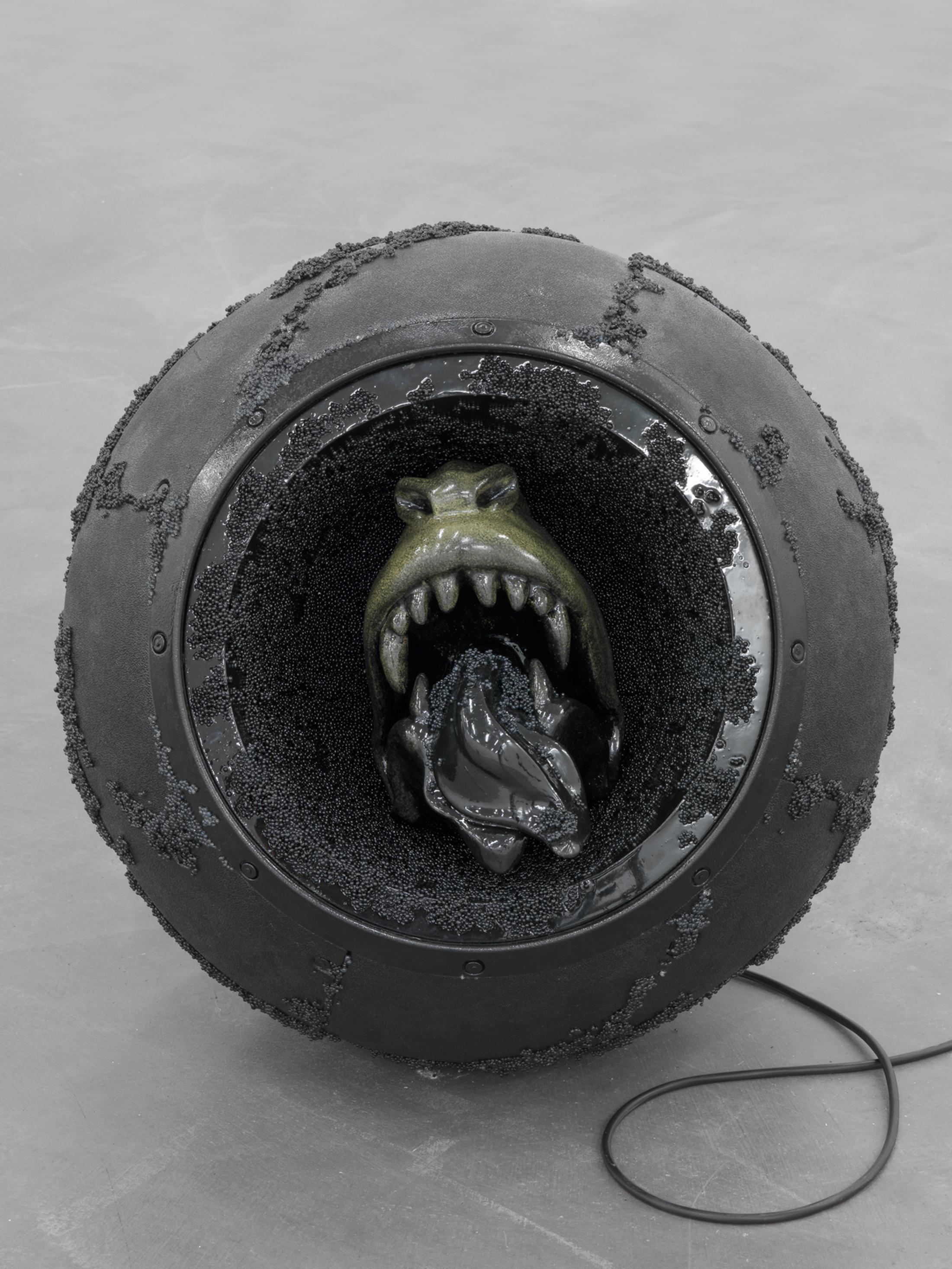 Installation View Cooper Jacoby "Disgorgers" at LUMA Westbau, Zurich, 2017 / Photo: Stefan Altenburger, Courtesy: the artist