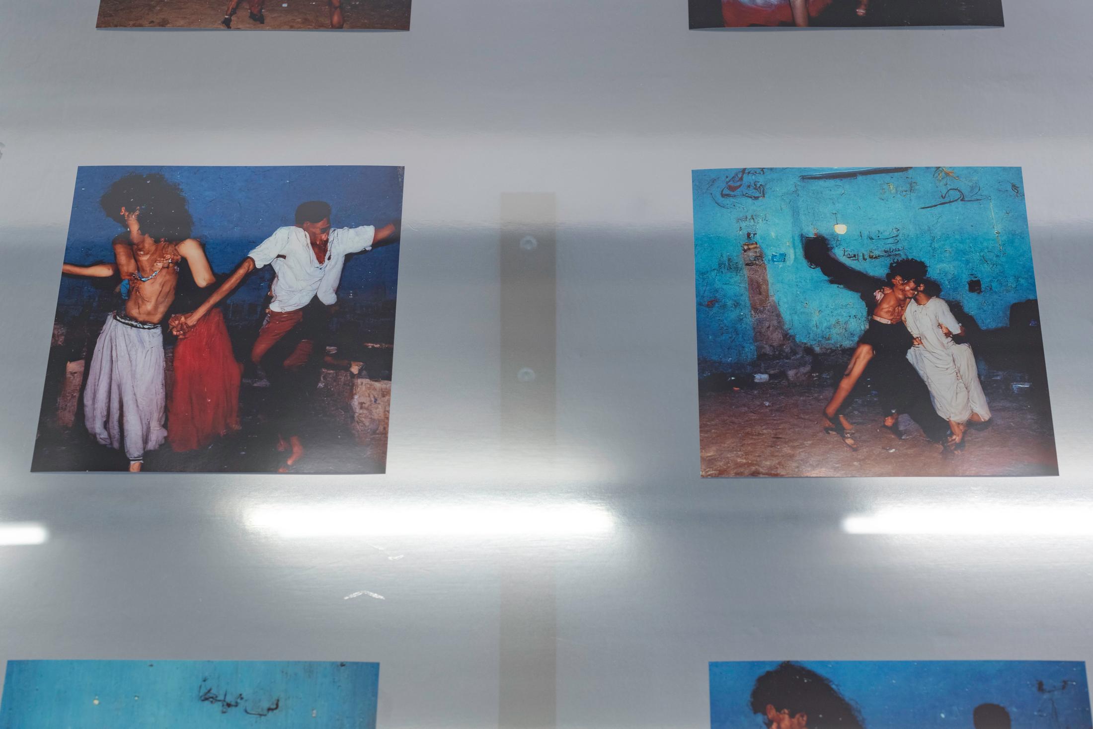 Exhibition View Group Show «Entangled Events; view on Mohamed Almusibli, My Parents Dance Without Touching (in the style of Nan Goldin), 2022 (Detail)» at Kunst Halle Sankt Gallen, St. Gallen, 2022 / Photo: Sebastian Schaub / Courtesy: the artist and Kunst Halle Sankt Gallen