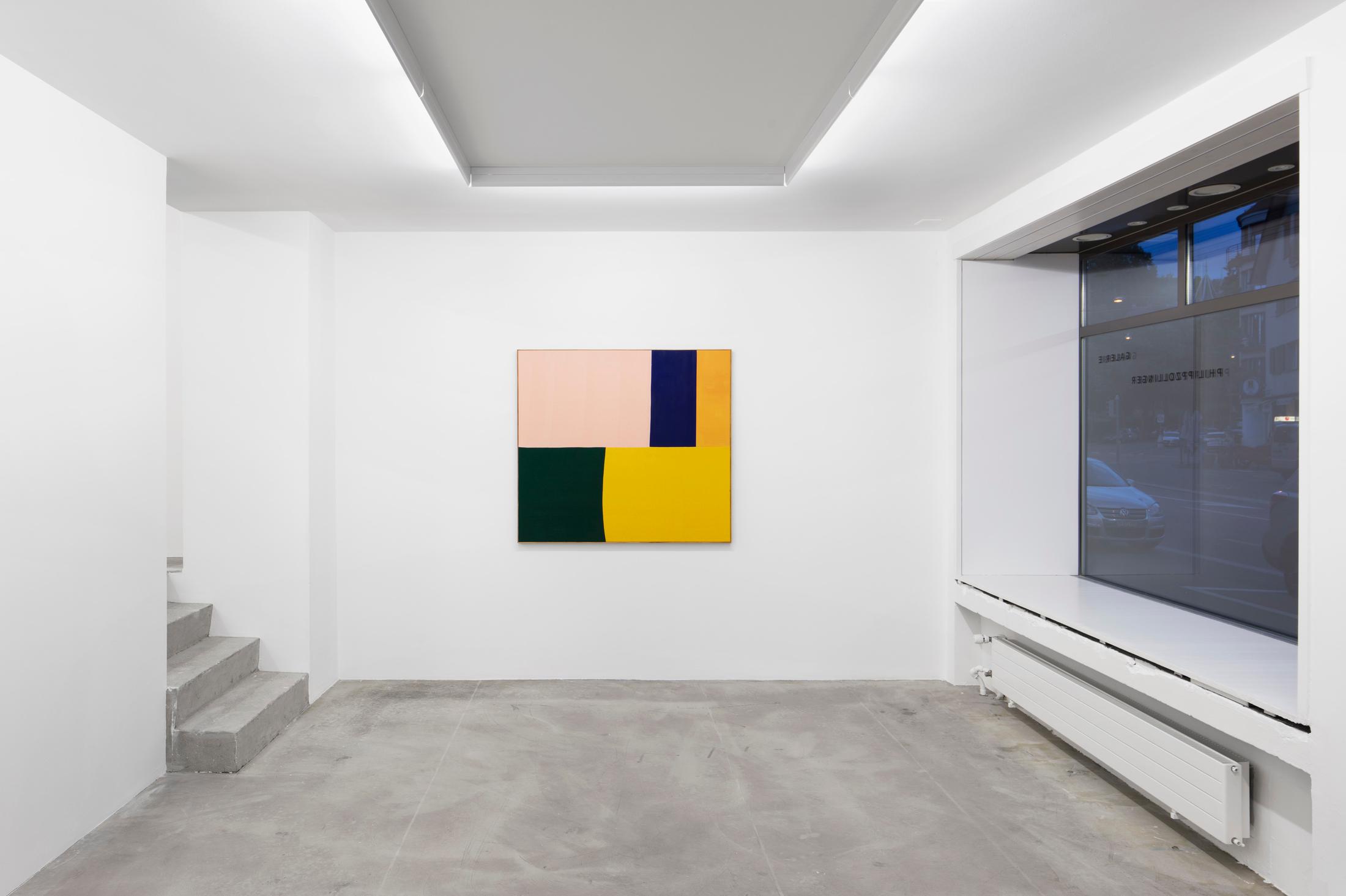 Exhibition View Ethan Cook Soloshow "Sets" at GALERIE PHILIPPZOLLINGER, Zurich, 2019 / Photo: Photo: Conradin Frei / Courtesy the artist and GALERIE PHILIPPZOLLINGER