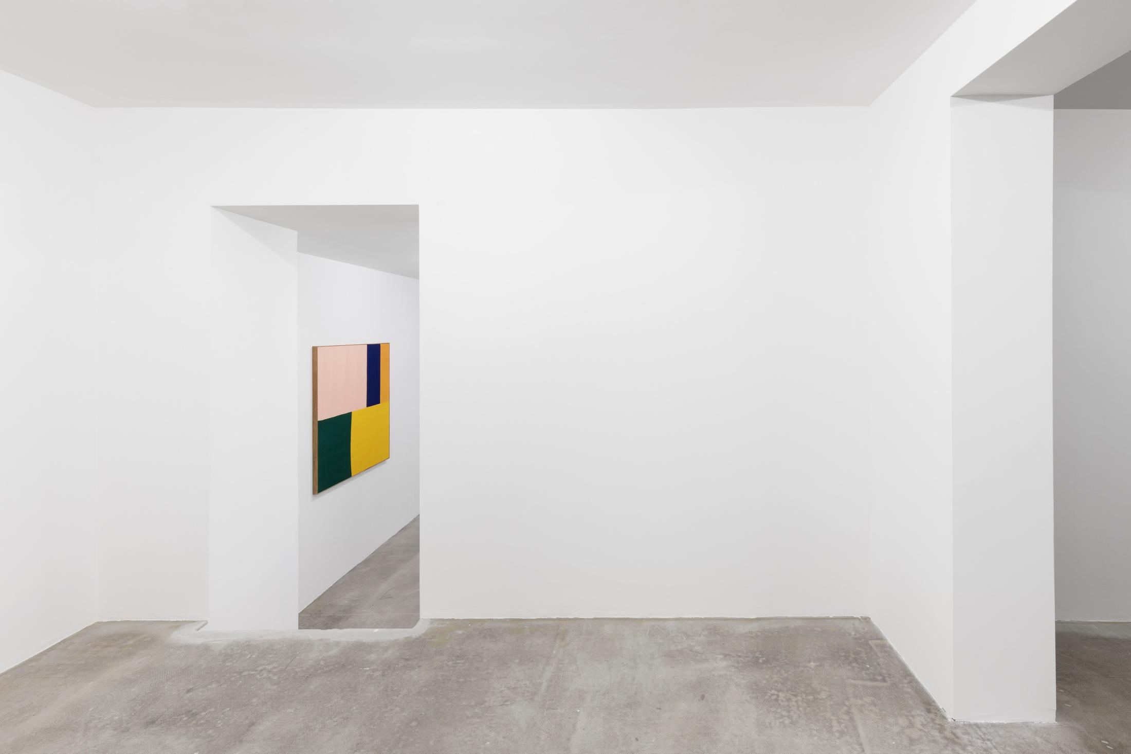 Exhibition View Ethan Cook Soloshow "Sets" at GALERIE PHILIPPZOLLINGER, Zurich, 2019 / Photo: Photo: Conradin Frei / Courtesy the artist and GALERIE PHILIPPZOLLINGER