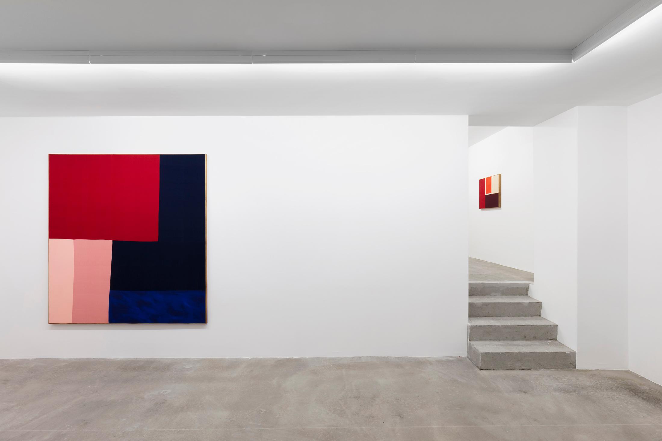 Exhibition View Ethan Cook Soloshow "Sets" at GALERIE PHILIPPZOLLINGER, Zurich, 2019 / Photo: Photo: Conradin Frei / Courtesy the artist and GALERIE PHILIPPZOLLINGER