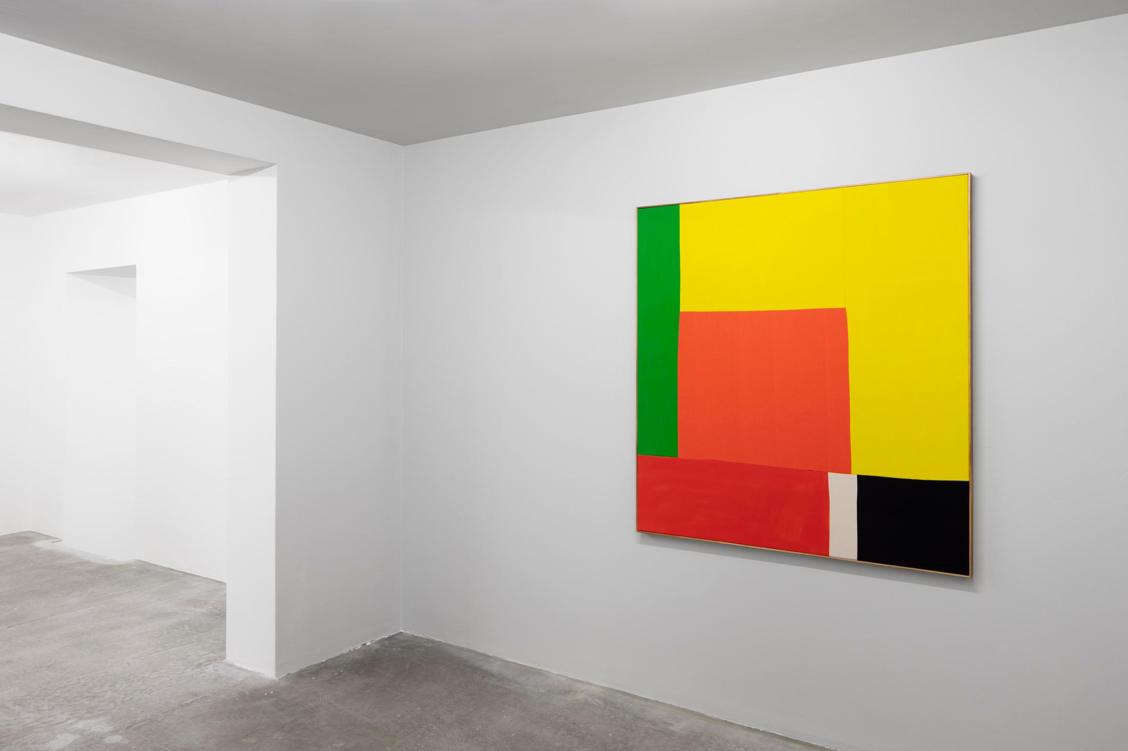 Exhibition View Ethan Cook Soloshow "Sets" at GALERIE PHILIPPZOLLINGER, Zurich, 2019 / Photo: Photo: Conradin Frei / Courtesy the artist and GALERIE PHILIPPZOLLINGER