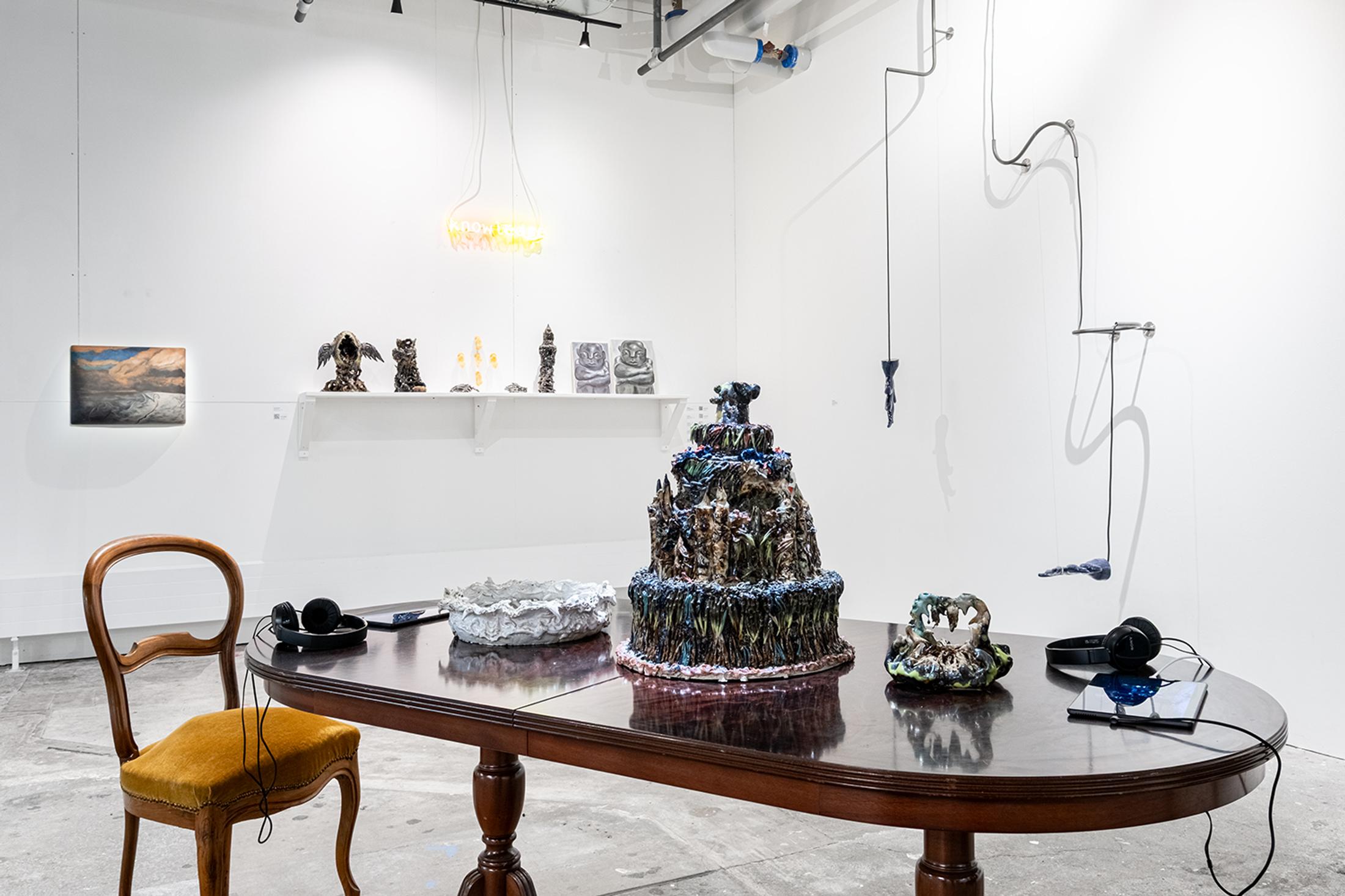 Exhibition View Group Show «Collections d’Artistes» at Le Commun, Geneva, 2025 / Photo: Daniel Leal / Courtesy: Spielact Festival