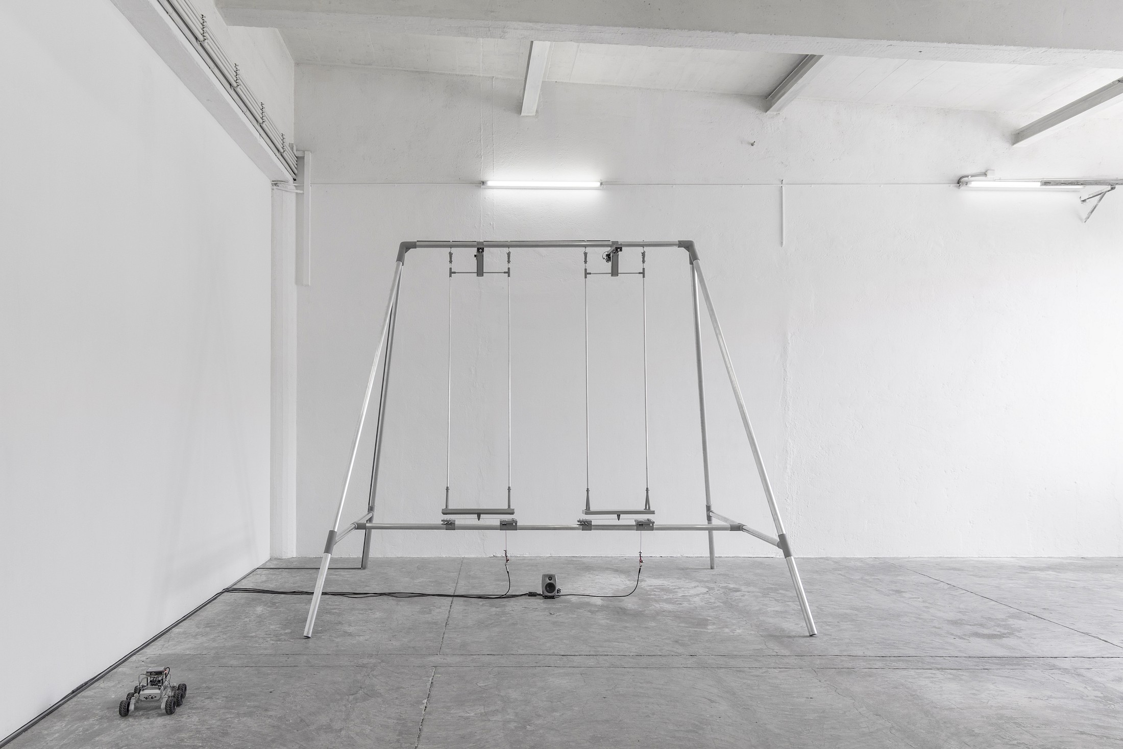 Exhibition View Alfatih Solo Show «Looking Good as the World Falls Apart» at CIRCUIT Centre d’art contemporain, Lausanne, Switzerland, 2025 / Photo: Aude Mayer / Courtesy: the artist and CIRCUIT