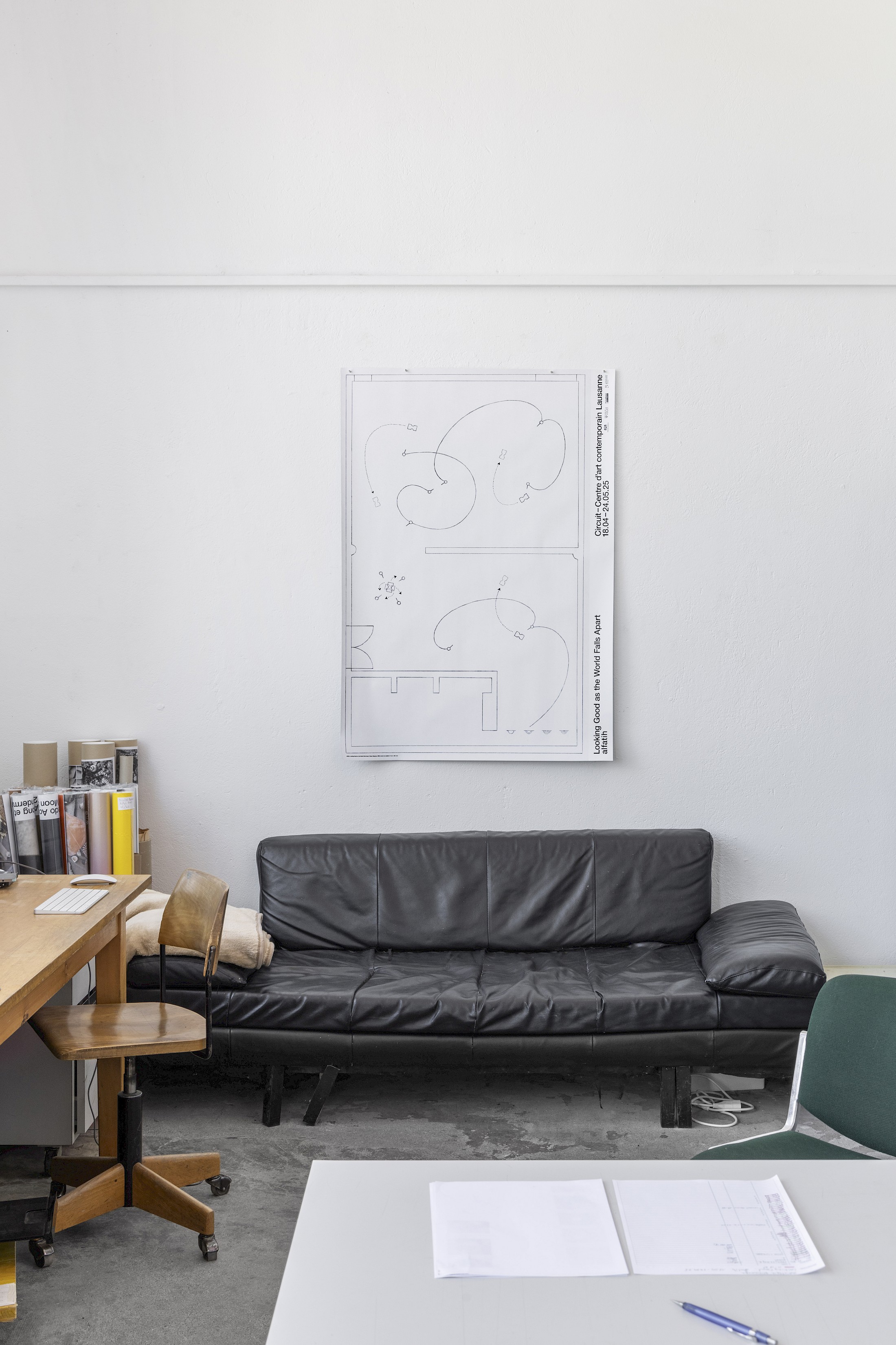 Exhibition View Alfatih Solo Show «Looking Good as the World Falls Apart» at CIRCUIT Centre d’art contemporain, Lausanne, Switzerland, 2025 / Photo: Aude Mayer / Courtesy: the artist and CIRCUIT