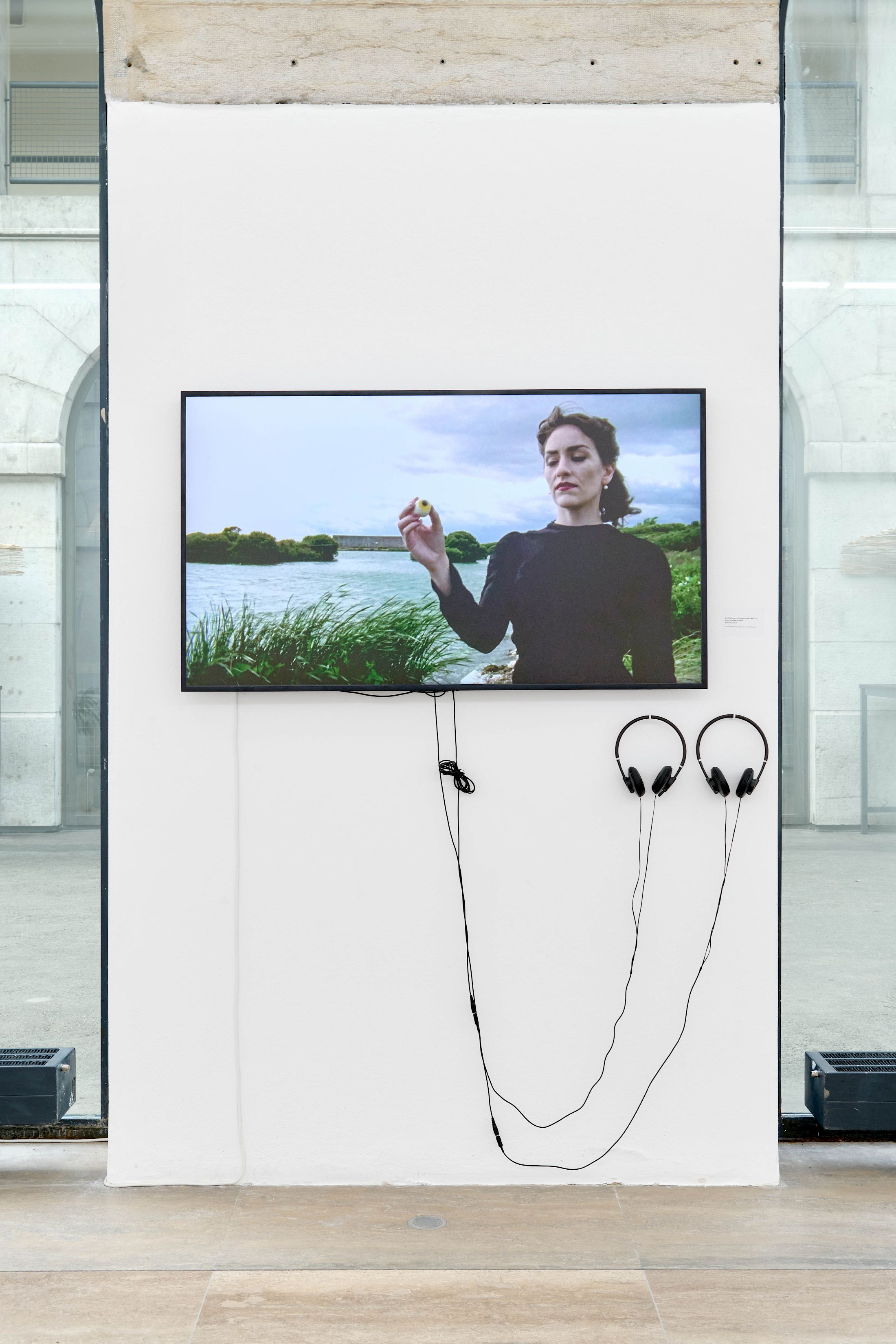 Exhibition View Group Show «Defiant Gardens ; view on Mai-Thu Perret, In Darkness Let Me Dwell, 2010 » at Halle Nord, Geneva, 2025 / Photo: Thomas Maisonnasse / Courtesy: the artists and Galerie Francesca Pia, Zurich