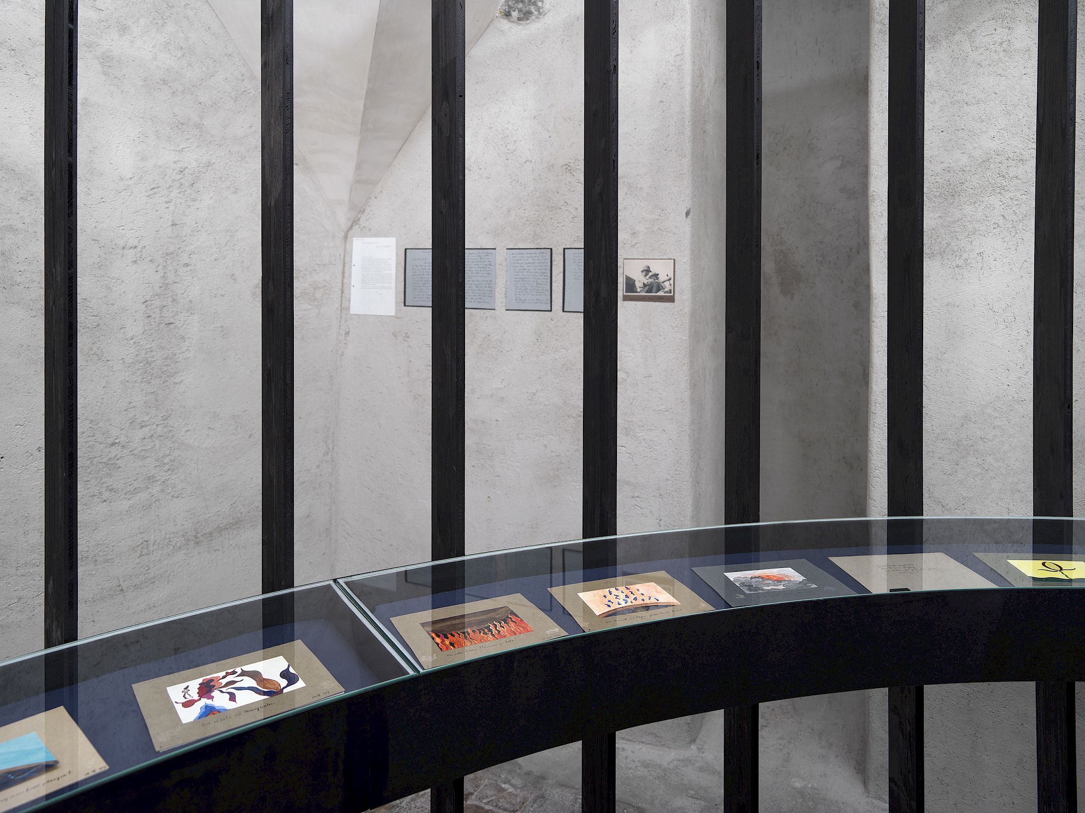 Exhibition view Emma Jung & Rebecca Ackroyd «Tage und Nächte», Cabaret Voltaire 2025; Rebecca Ackroyd, The World as I feel it (Series), 2025; The World as I see it (Series), 2022–ongoing. Photo: Cedric Mussano. Courtesy: the artist