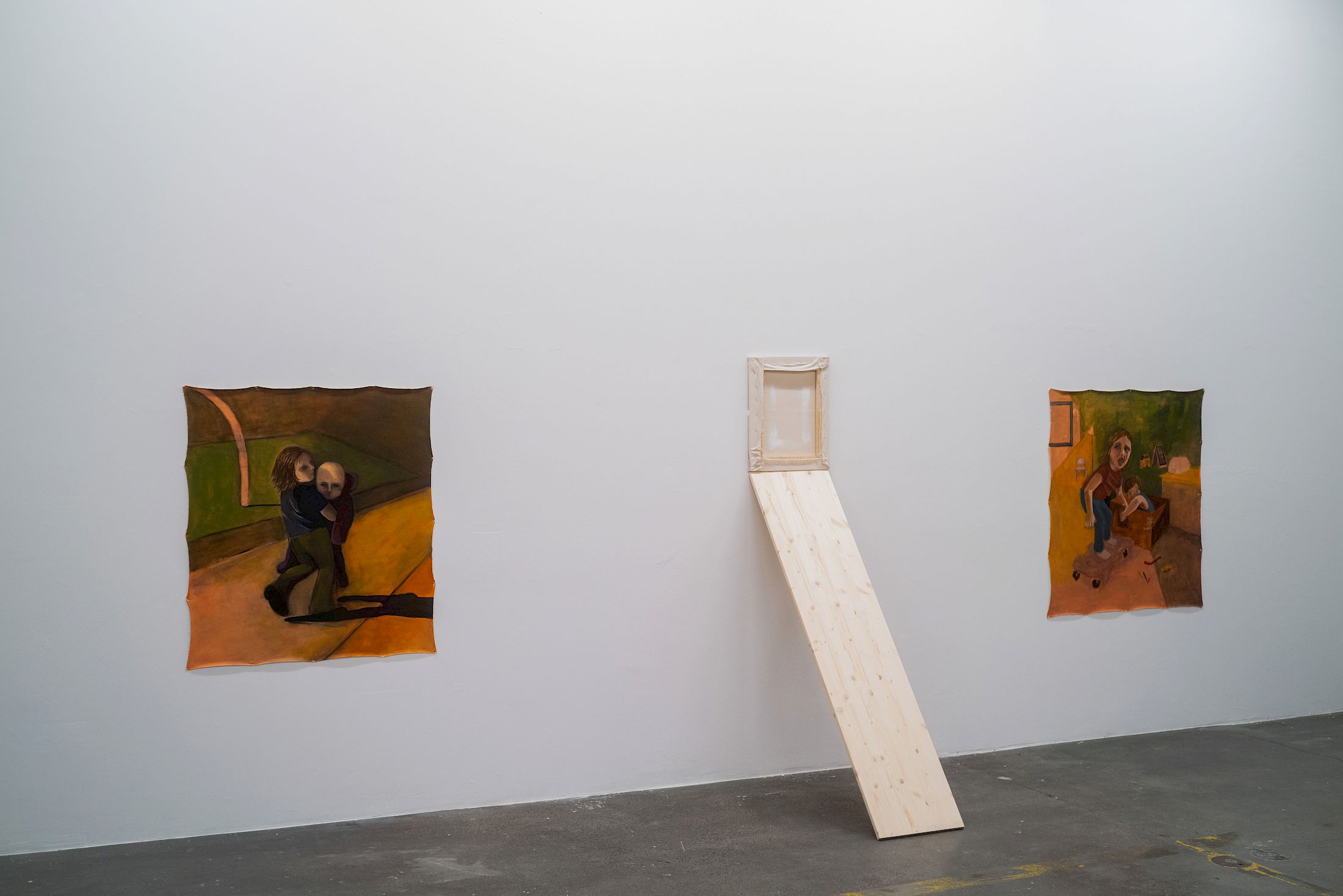Exhibition View Duo Show Hugo Baud and Olive Godlee «Surely Tomorrow» at Espace Sébeillon, Lausanne, 2025 / Photo: Daniel Walcher / Courtesy: the artists and Espace Sébeillon