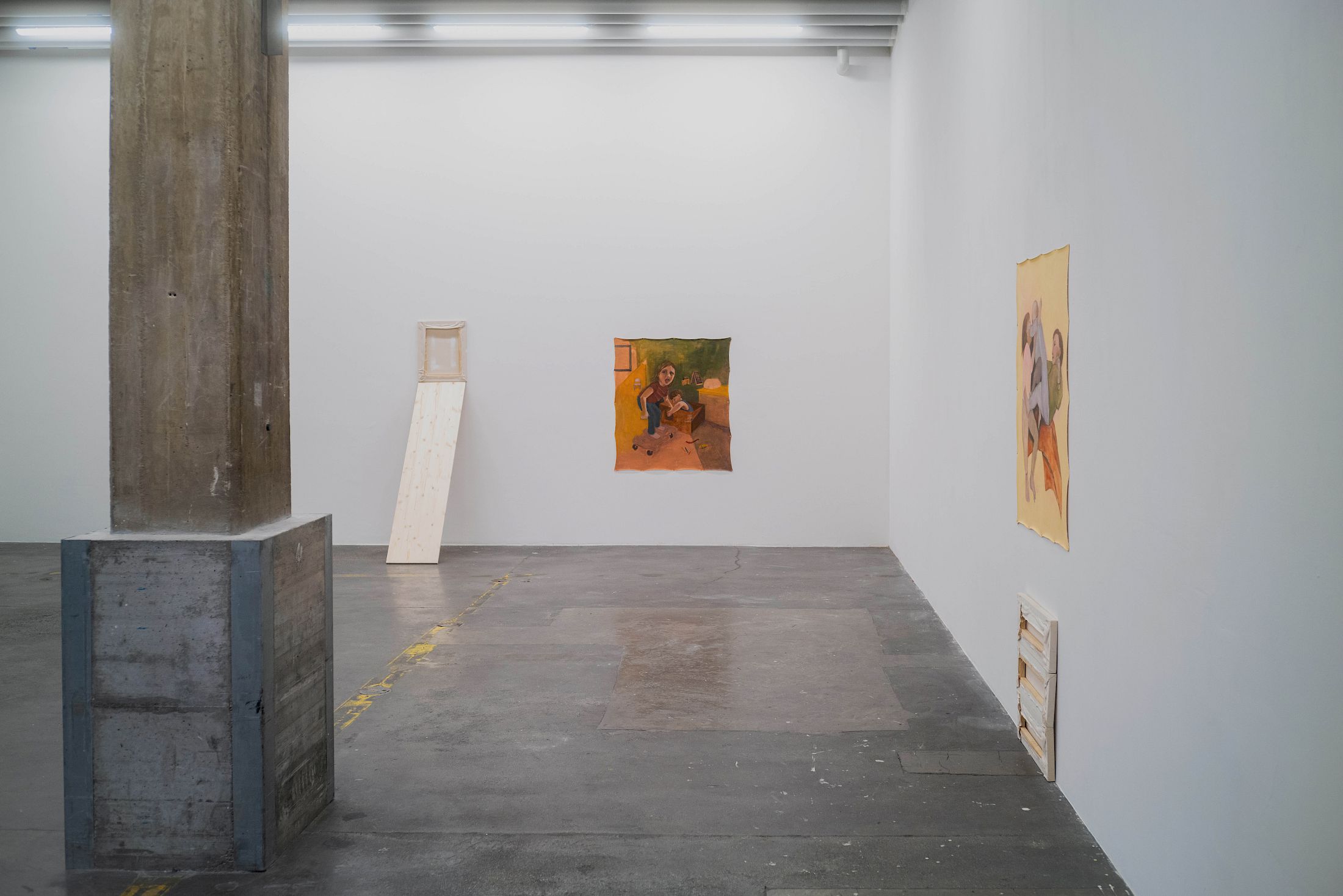 Exhibition View Duo Show Hugo Baud and Olive Godlee «Surely Tomorrow» at Espace Sébeillon, Lausanne, 2025 / Photo: Daniel Walcher / Courtesy: the artists and Espace Sébeillon