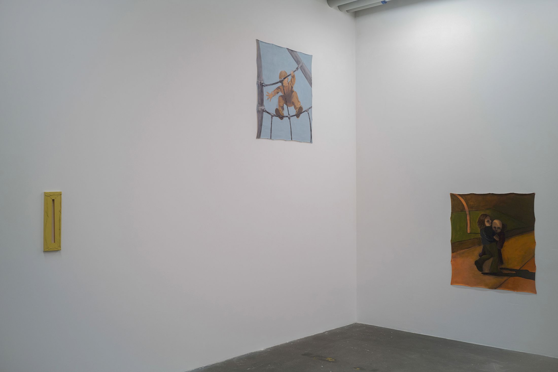 Exhibition View Duo Show Hugo Baud and Olive Godlee «Surely Tomorrow» at Espace Sébeillon, Lausanne, 2025 / Photo: Daniel Walcher / Courtesy: the artists and Espace Sébeillon