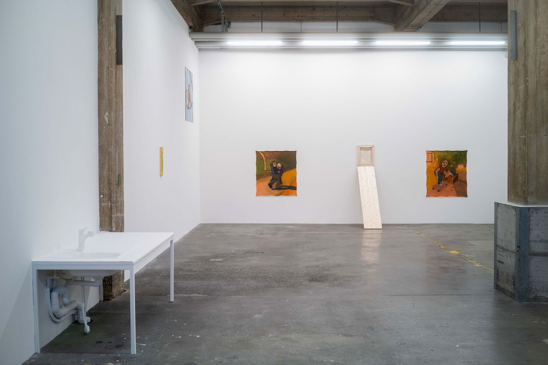 Exhibition View Duo Show Hugo Baud and Olive Godlee «Surely Tomorrow» at Espace Sébeillon, Lausanne, 2025 / Photo: Daniel Walcher / Courtesy: the artists and Espace Sébeillon