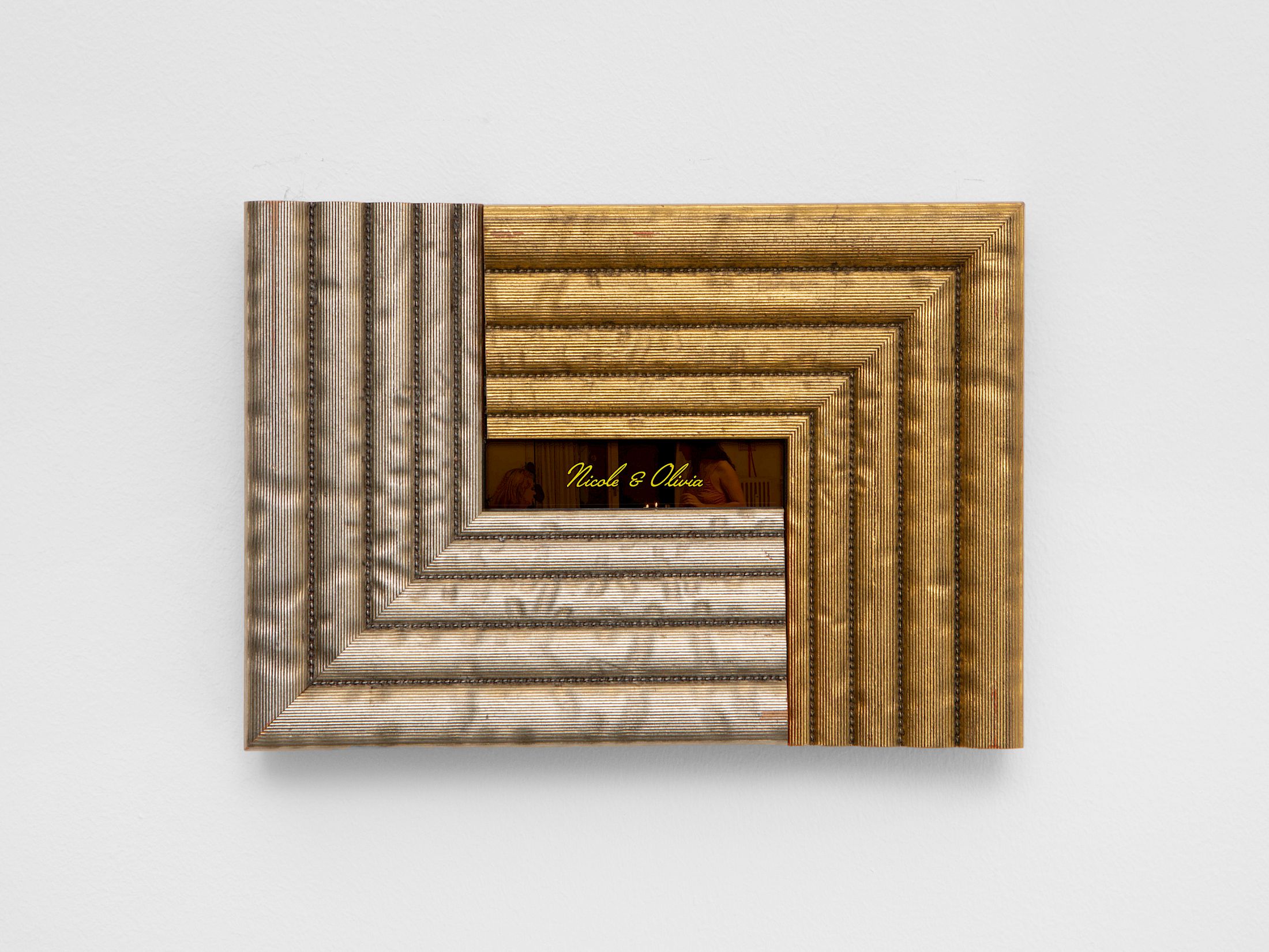 Exhibition View Group Show «Love Sick ; view on Tereza Glazova, Nicole & Olivia, 2024/25, Looped video (5’22), unique artist frame. 30 × 40 cm, edition of 3 + 1AP» at Sentiment, Zurich, 2025-2026 / Photo: Philipp Rupp / Julien Gremaud / Courtesy: the artists and Sentiment