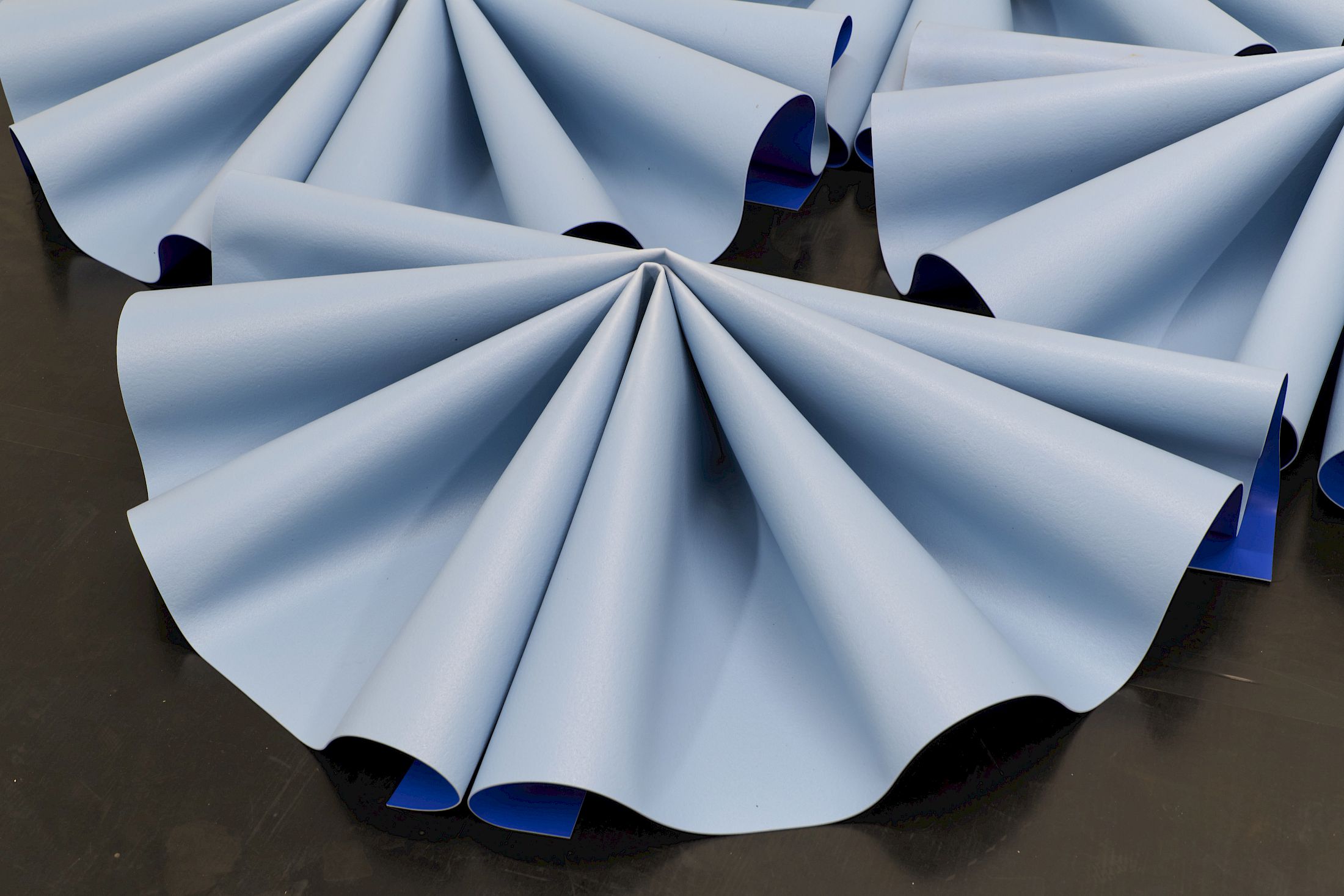 Exhibition View Solo Show PRICE «Odds and Ends ; view on PNP (Party and Play)(detail), 2025, 17 parts, PVC, bows, dimensions variable» at Blue Velvet, Zurich, 2025 / Photo: Flavio Karrer / Courtesy: the artist and Blue Velvet