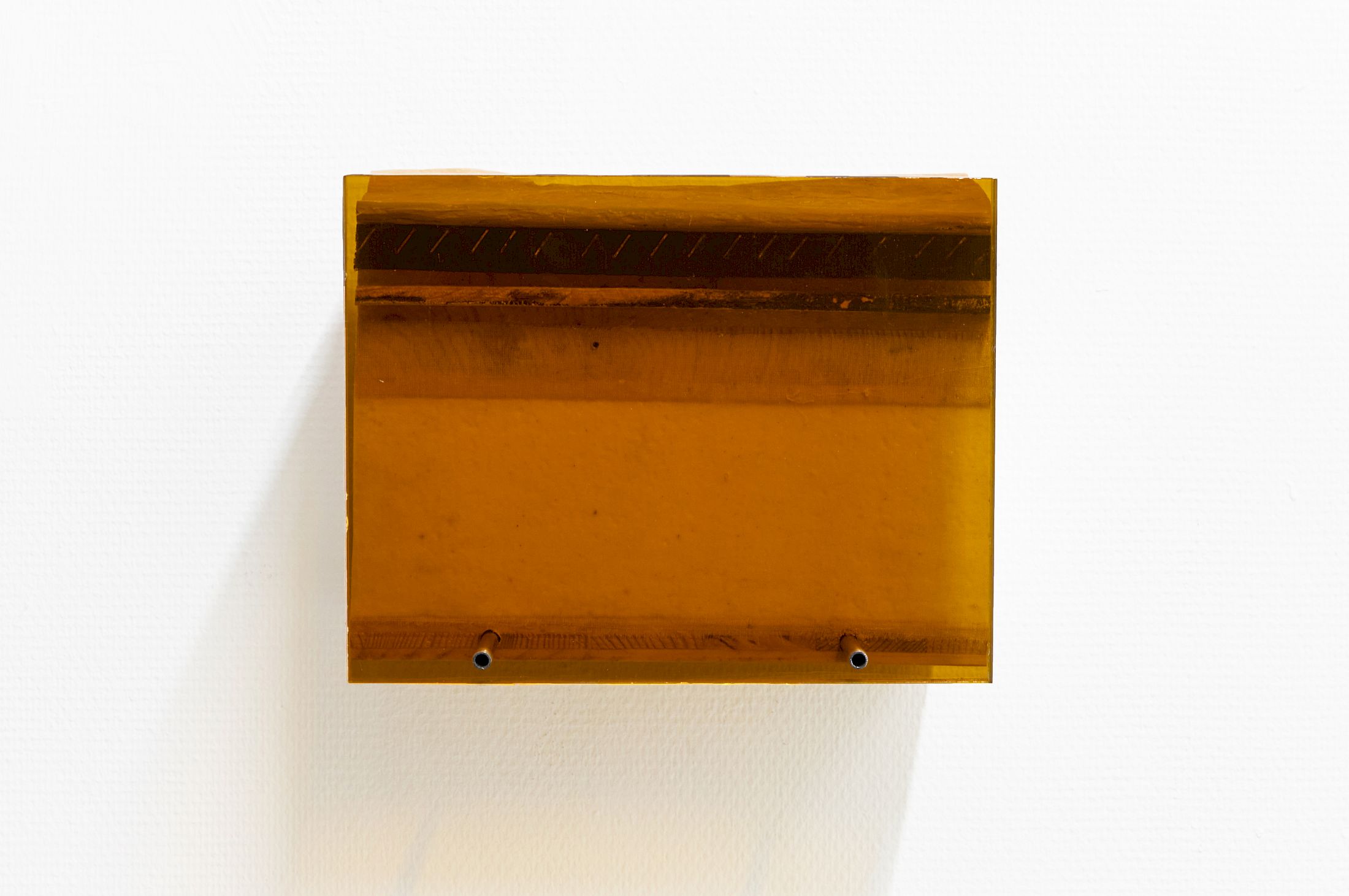 Exhibition View Solo Show PRICE «Odds and Ends ; view on Private Viewing III, 2025, Plexiglas, wood, metal, paint, 39 x 24 x 23 cm» at Blue Velvet, Zurich, 2025 / Photo: Flavio Karrer / Courtesy: the artist and Blue Velvet