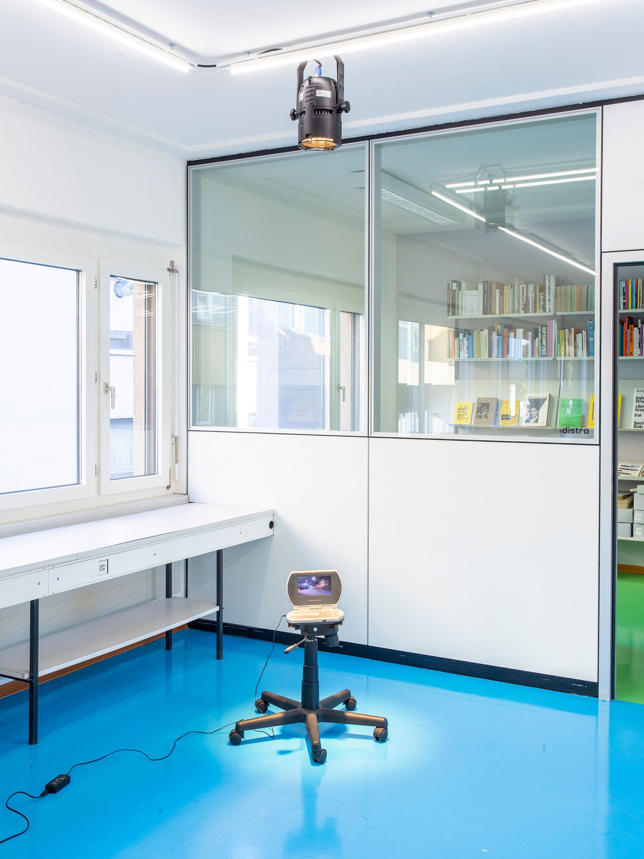 Exhibition View Group Show «Recessment ; view on Olivia Vidovic, BURST OPEN STAR, 2025» at Stretcher, Basel, 2025 / Photo: Nina Rieben / Courtesy: Stretcher and the artists