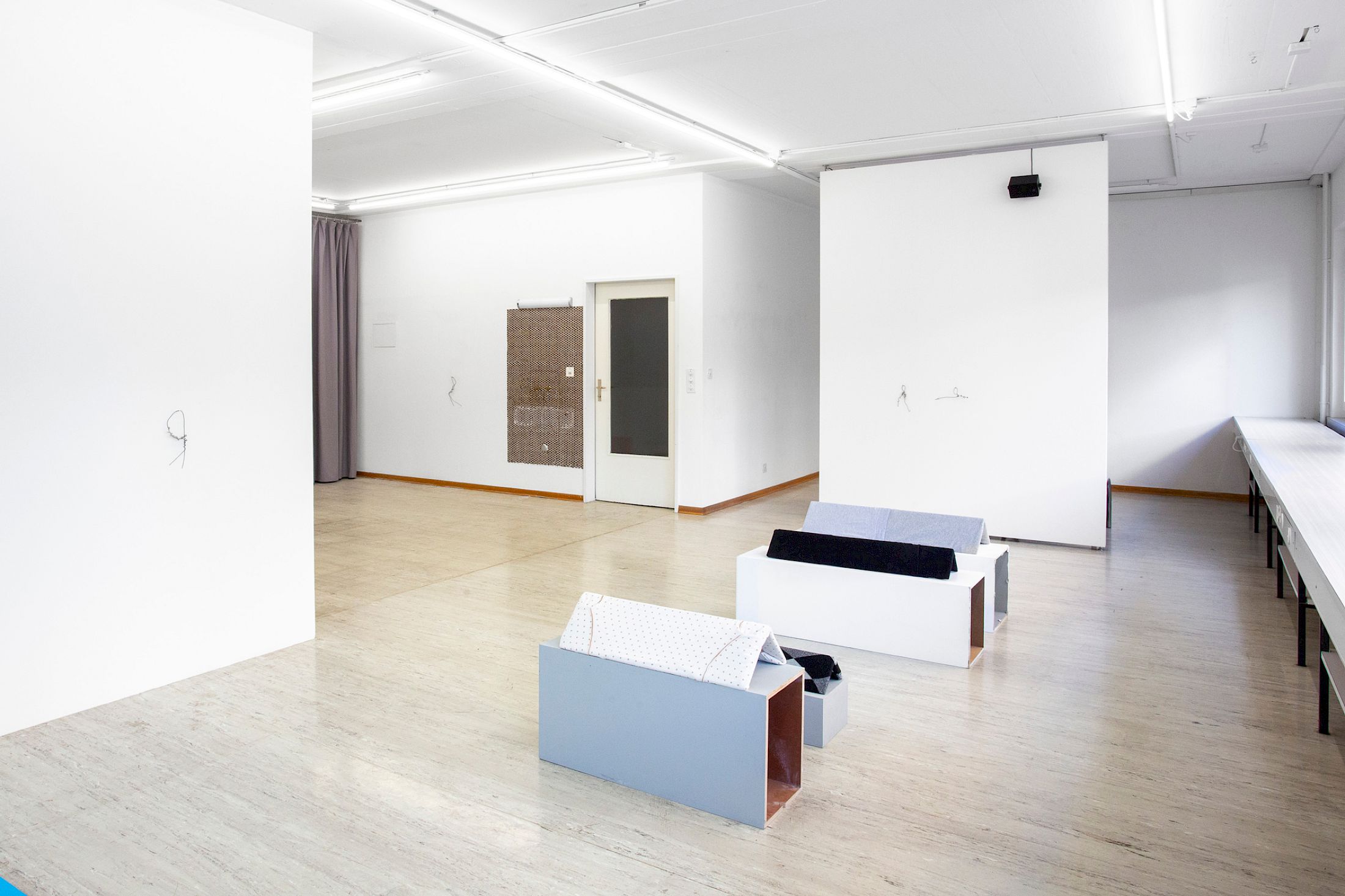 Exhibition View Group Show «Recessment» at Stretcher, Basel, 2025 / Photo: Nina Rieben / Courtesy: Stretcher and the artists