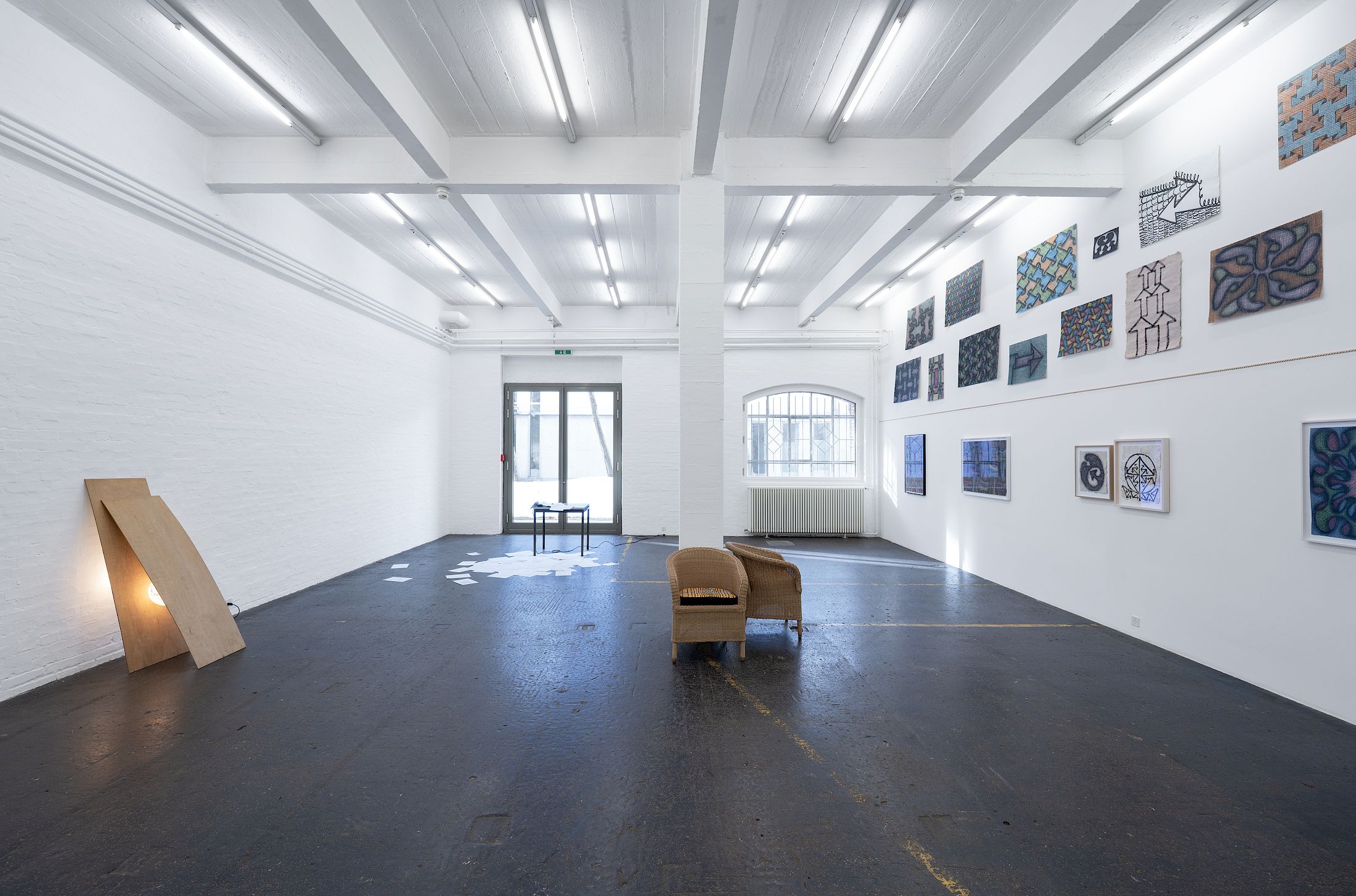 Exhibition View Solo Show Sam Porritt «One Thing After Another (Drawings 2005–2025)» at Kunst Halle Sankt Gallen, St.Gallen, 2025-2026 / Photo: E. Sommer and Franz Rindlisbacher / Courtesy: the artist and Kunst Halle Sankt Gallen