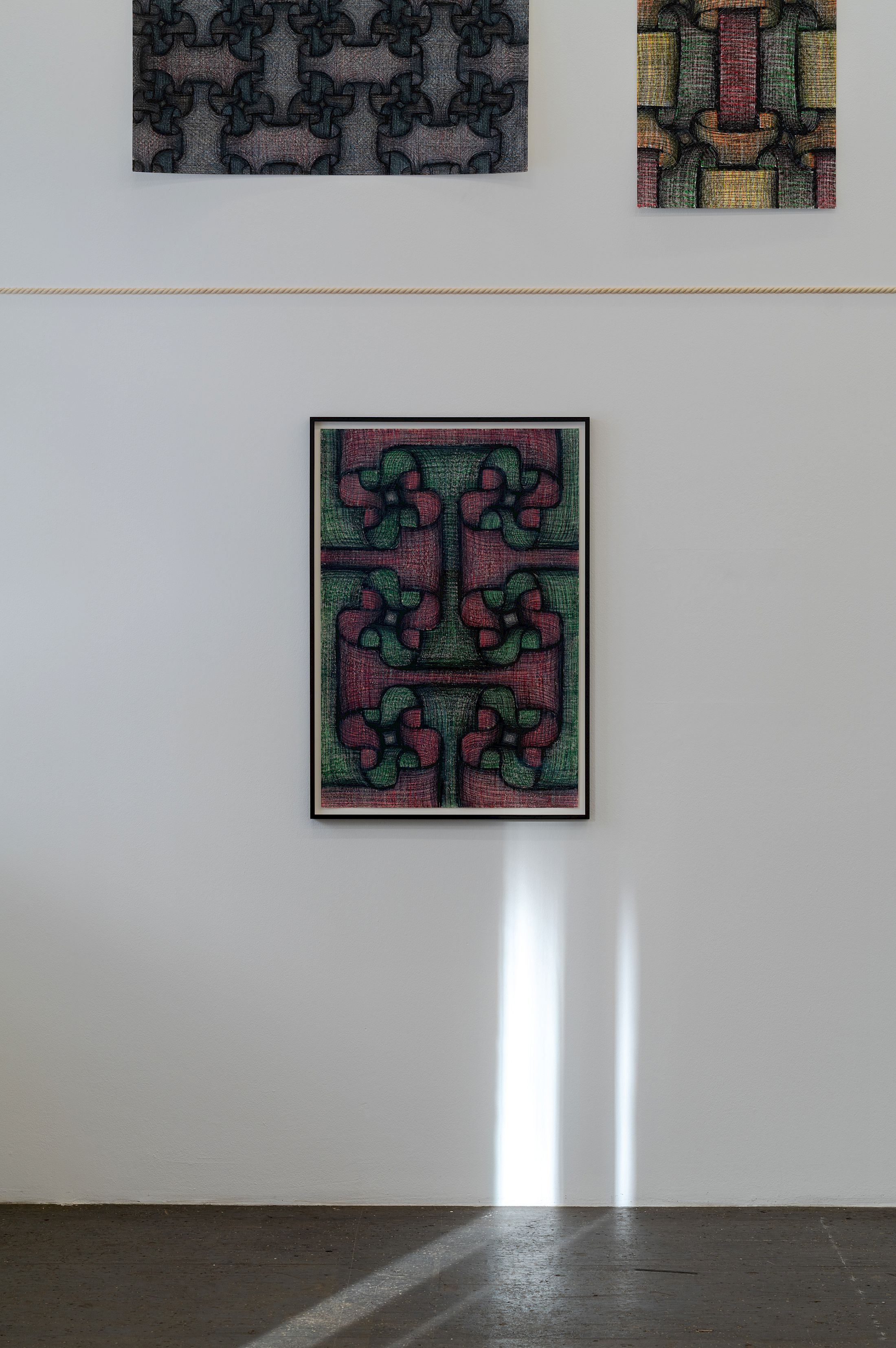 Exhibition View Solo Show Sam Porritt «One Thing After Another (Drawings 2005–2025)» at Kunst Halle Sankt Gallen, St.Gallen, 2025-2026 / Photo: E. Sommer and Franz Rindlisbacher / Courtesy: the artist and Kunst Halle Sankt Gallen