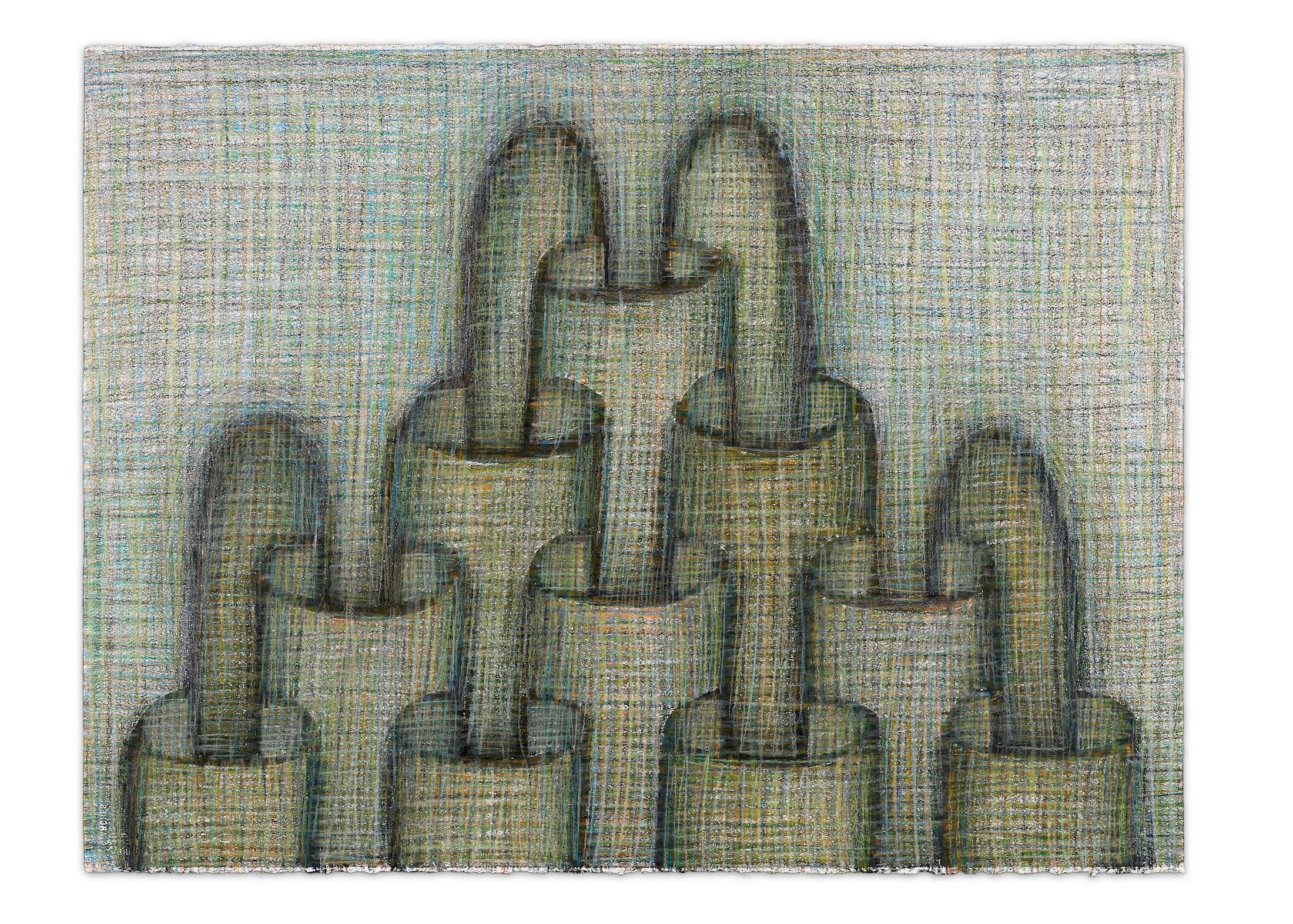 Exhibition View Solo Show Sam Porritt «One Thing After Another (Drawings 2005–2025) ; view on False Economy, 2022» at Kunst Halle Sankt Gallen, St.Gallen, 2025-2026 / Photo: E. Sommer and Franz Rindlisbacher / Courtesy: the artist and Kunst Halle Sankt Gallen