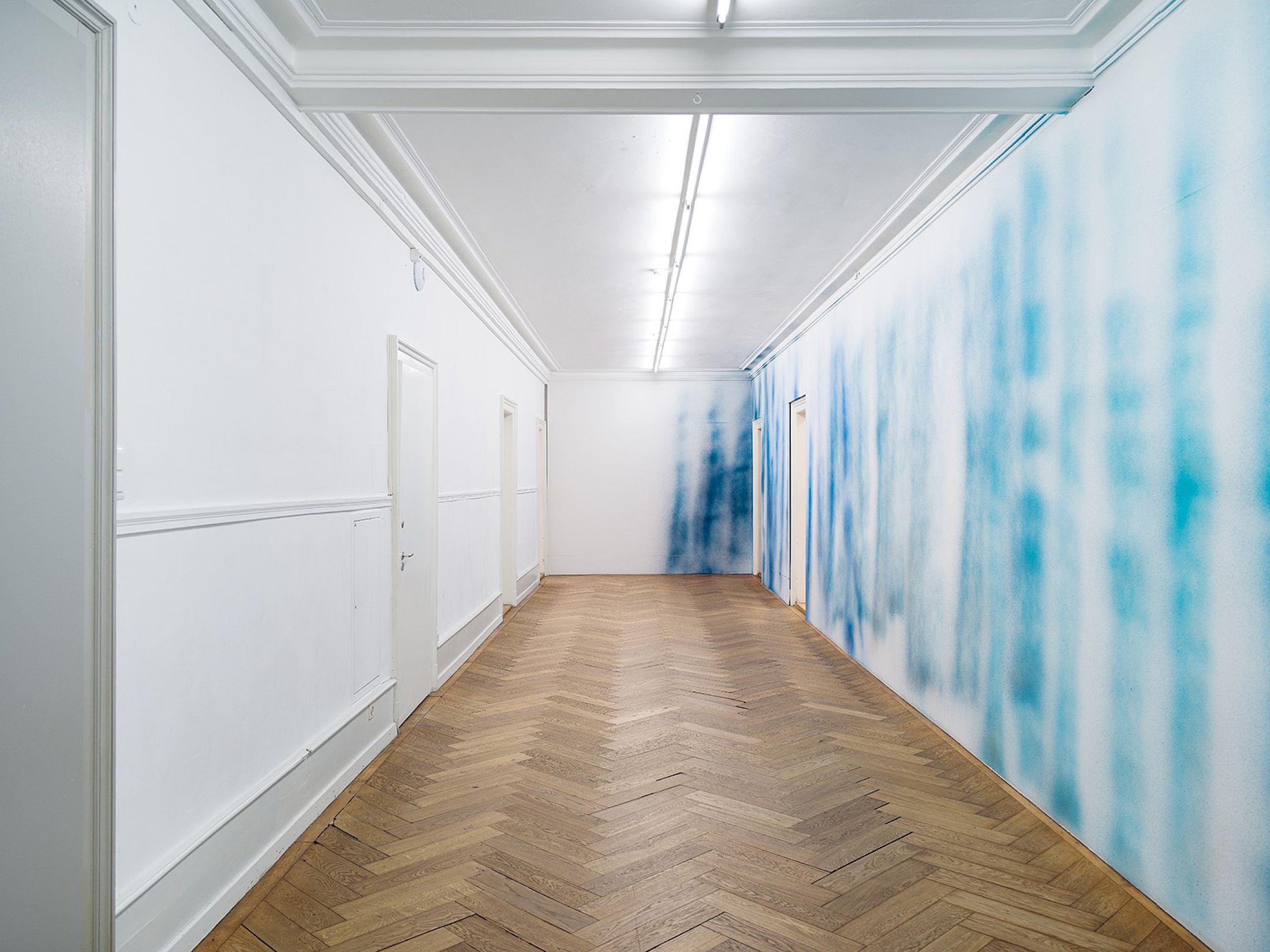 Exhibition View Group Show «Tracks and Traces ; view on Izidora I LETHE, (im_pure) GLOWS, 2026» at Kunsthaus Langenthal, Langenthal, 2026 / Photo: Cedric Mussano / Courtesy: the artist and Kunsthaus Langenthal