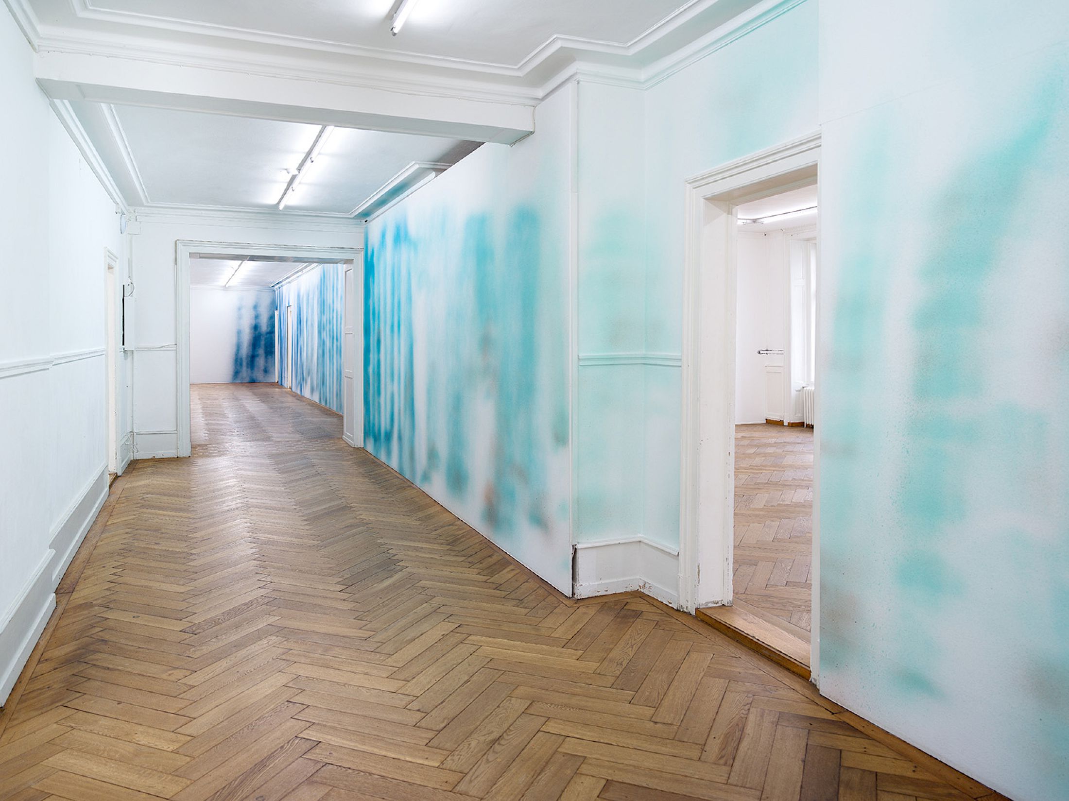 Exhibition View Group Show «Tracks and Traces ; view on Izidora I LETHE, (im_pure) GLOWS, 2026» at Kunsthaus Langenthal, Langenthal, 2026 / Photo: Cedric Mussano / Courtesy: the artist and Kunsthaus Langenthal