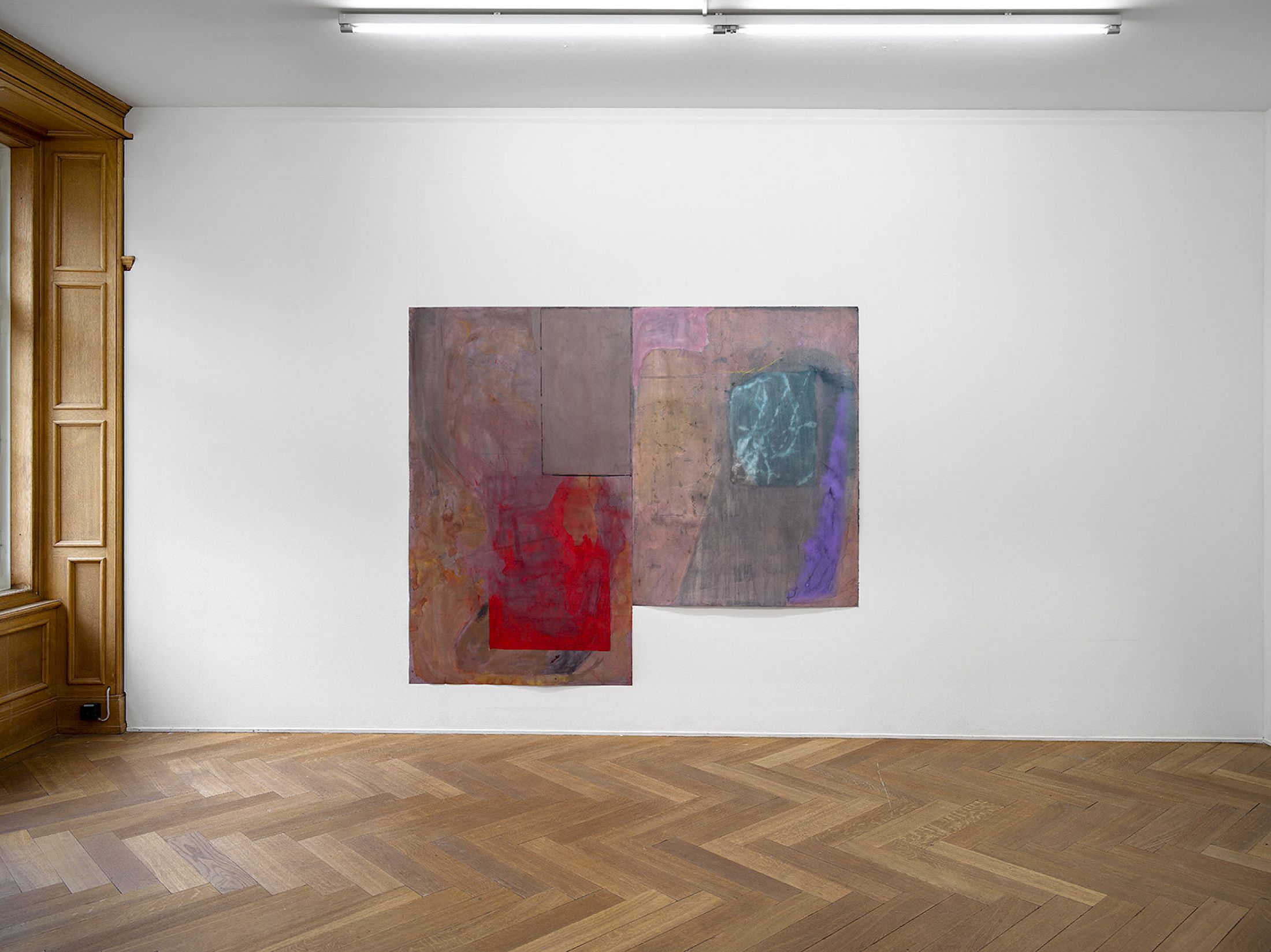 Exhibition View Group Show «Tracks and Traces ; view on Thomas Hauri, Ohne Titel, 2025 (2023- 2025)» at Kunsthaus Langenthal, Langenthal, 2026 / Photo: Cedric Mussano / Courtesy: the artist and Kunsthaus Langenthal