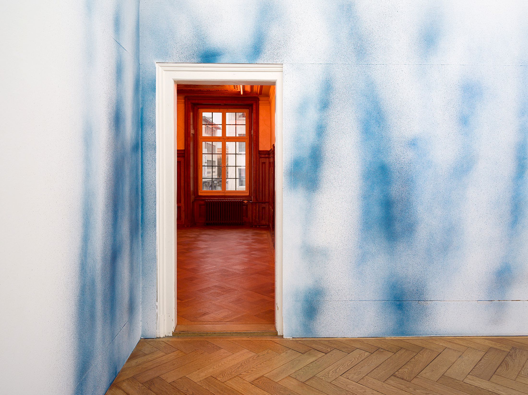 Exhibition View Group Show «Tracks and Traces ; view on Izidora I LETHE, (im_pure) GLOWS, 2026» at Kunsthaus Langenthal, Langenthal, 2026 / Photo: Cedric Mussano / Courtesy: the artist and Kunsthaus Langenthal