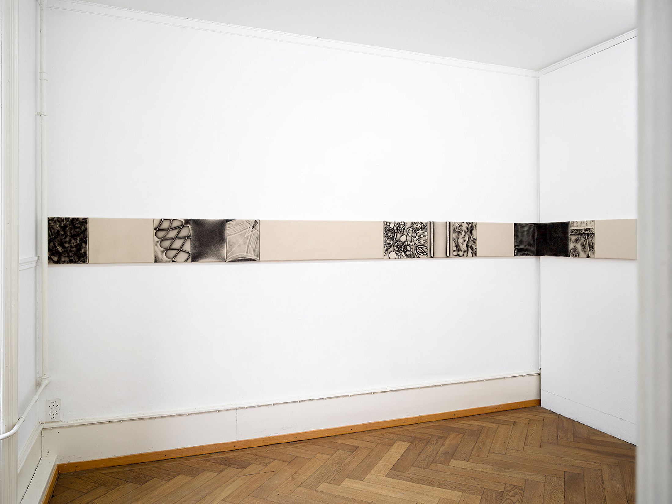 Exhibition View Group Show «Tracks and Traces ; view on Christelle Kahla, Fragments of Intimacies (The Nudes series #1-19), 2023-26» at Kunsthaus Langenthal, Langenthal, 2026 / Photo: Cedric Mussano / Courtesy: the artist and Kunsthaus Langenthal