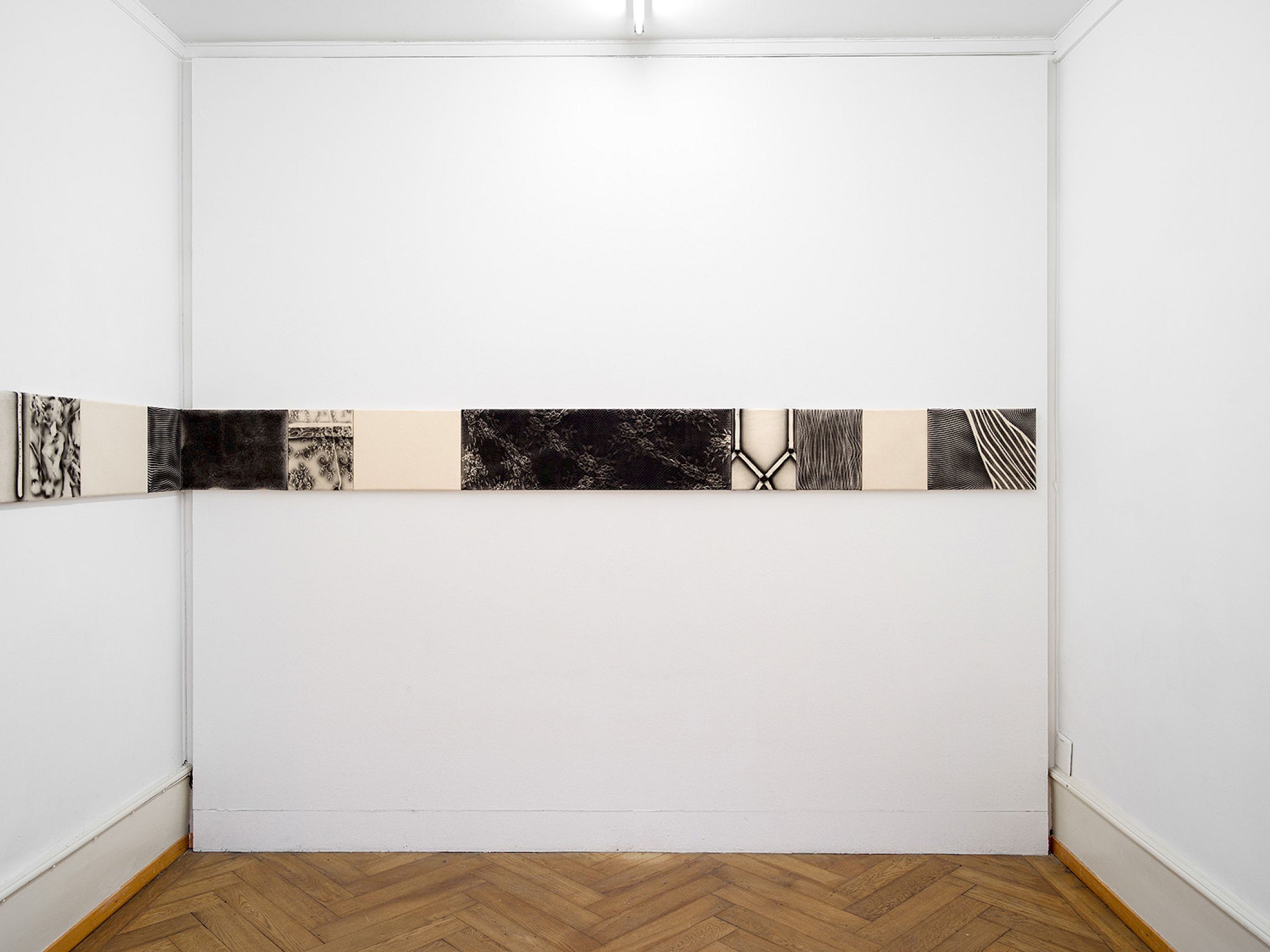 Exhibition View Group Show «Tracks and Traces ; view on Christelle Kahla, Fragments of Intimacies (The Nudes series #1-19), 2023-26» at Kunsthaus Langenthal, Langenthal, 2026 / Photo: Cedric Mussano / Courtesy: the artist and Kunsthaus Langenthal