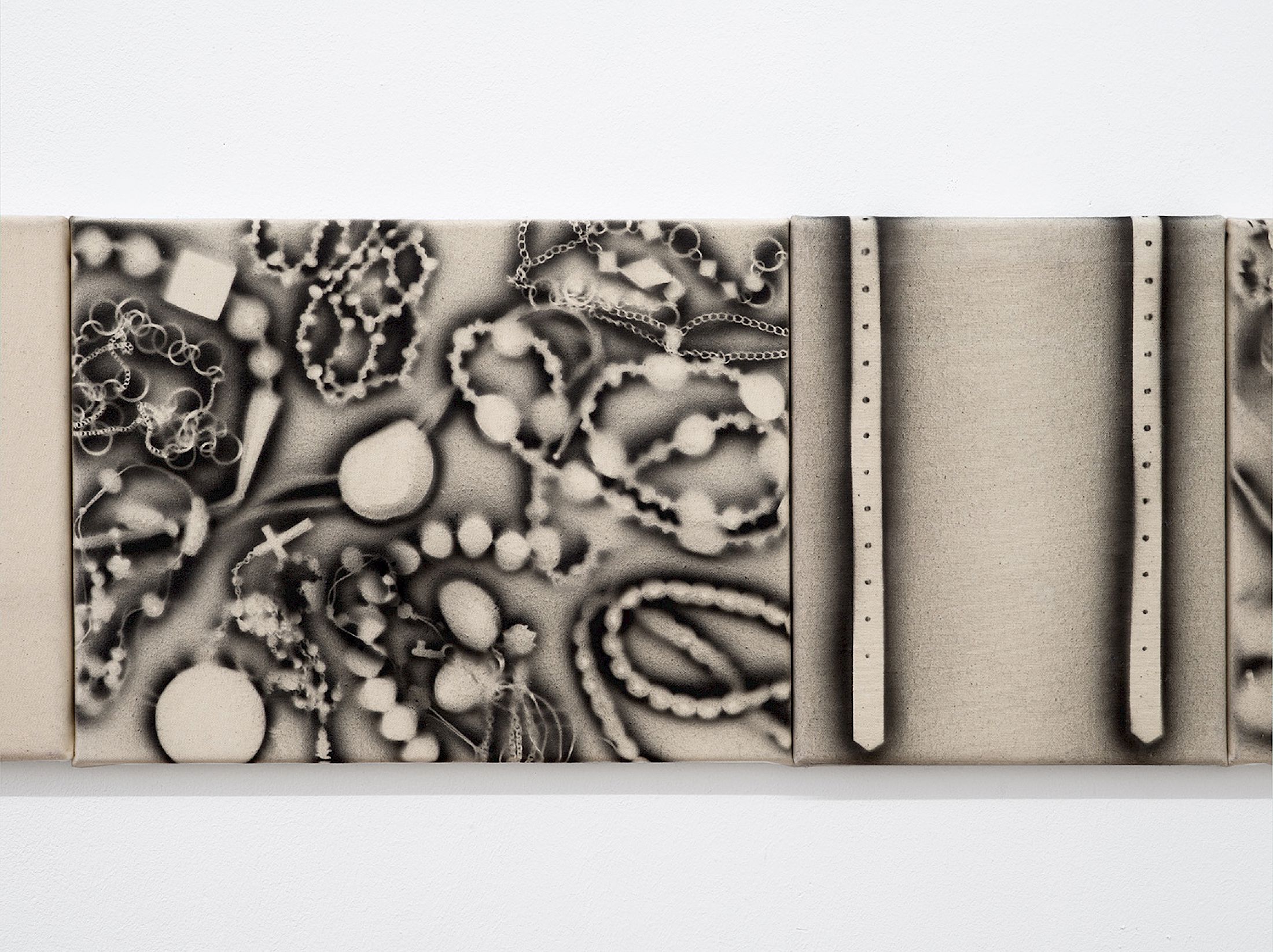 Exhibition View Group Show «Tracks and Traces ; view on Christelle Kahla, Fragments of Intimacies (The Nudes series #1-19), 2023-26» at Kunsthaus Langenthal, Langenthal, 2026 / Photo: Cedric Mussano / Courtesy: the artist and Kunsthaus Langenthal