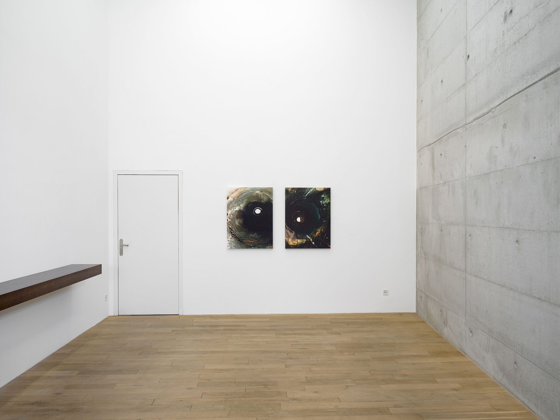 Exhibition View Solo Show Wade Guyton, view on Untitled, 2025, Epson UltraChrome HDX inkjet on linen, each 91.4 x 68.6 cm at Galerie Francesca Pia, Zürich, 2025 / Photo: Cedric Mussano / Courtesy: the artist and Galerie Francesca Pia