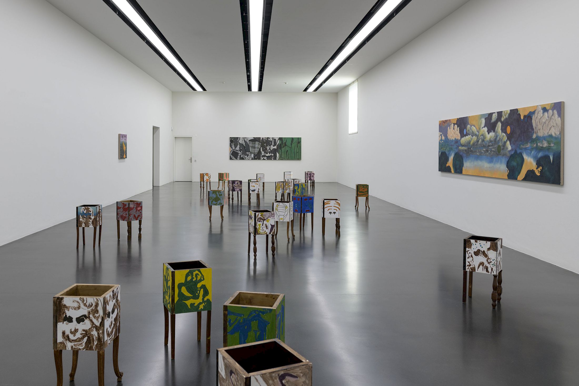 Exhibition View Solo Show Yann Stéphane Bisso «Mosaïque, présence, absence» at Kunstmuseum Luzern, Luzern, 2025-2026 / Photo: Marc Latzel / Courtesy: the artist and Kunstmuseum Luzern