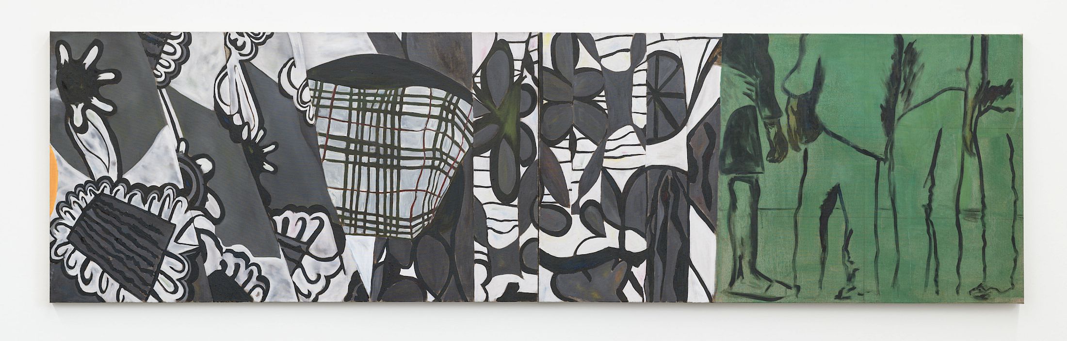 Exhibition View Solo Show Yann Stéphane Bisso «Mosaïque, présence, absence» at Kunstmuseum Luzern, Luzern, 2025-2026 / Photo: Marc Latzel / Courtesy: the artist and Kunstmuseum Luzern