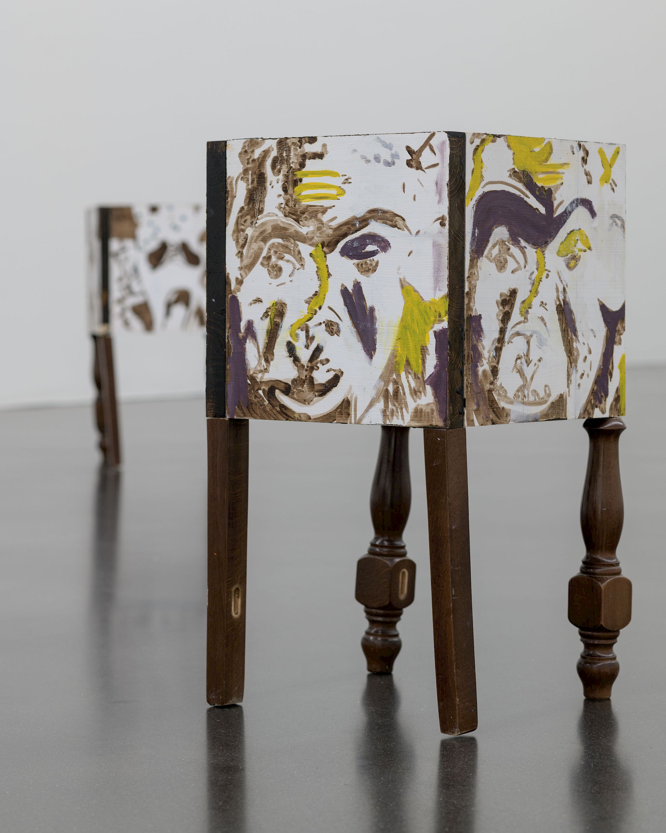 Exhibition View Solo Show Yann Stéphane Bisso «Mosaïque, présence, absence» at Kunstmuseum Luzern, Luzern, 2025-2026 / Photo: Marc Latzel / Courtesy: the artist and Kunstmuseum Luzern