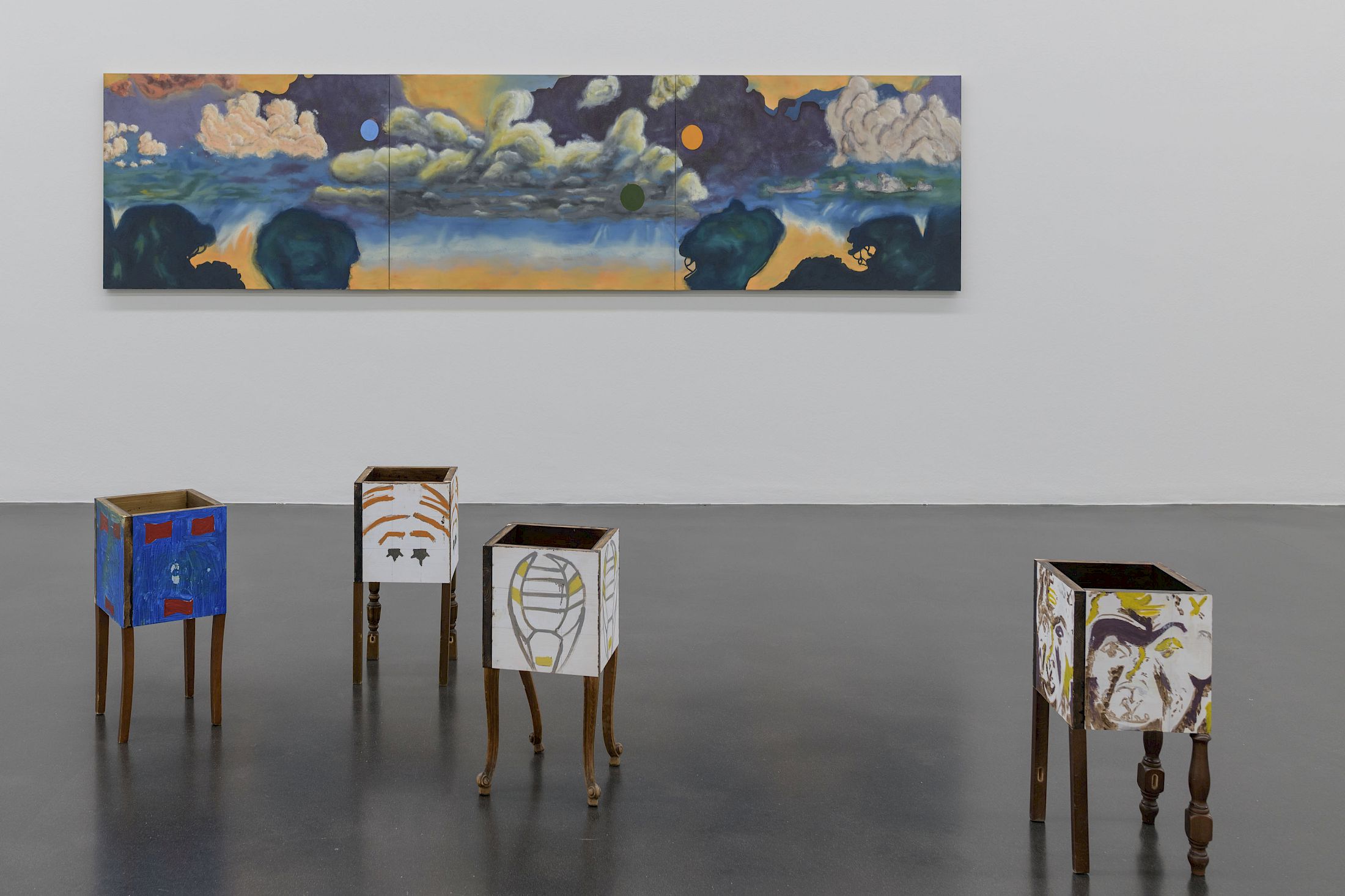 Exhibition View Solo Show Yann Stéphane Bisso «Mosaïque, présence, absence» at Kunstmuseum Luzern, Luzern, 2025-2026 / Photo: Marc Latzel / Courtesy: the artist and Kunstmuseum Luzern