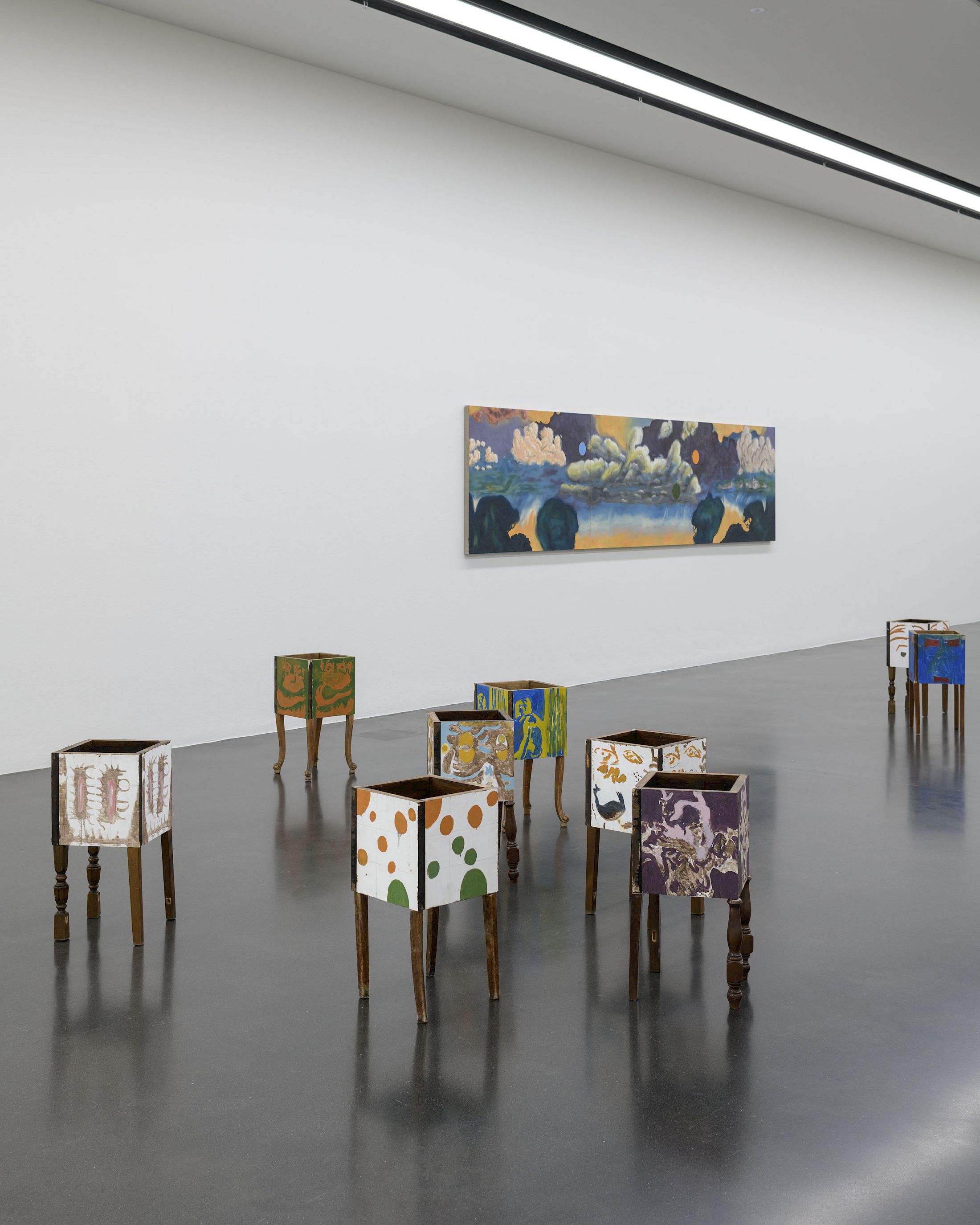 Exhibition View Solo Show Yann Stéphane Bisso «Mosaïque, présence, absence» at Kunstmuseum Luzern, Luzern, 2025-2026 / Photo: Marc Latzel / Courtesy: the artist and Kunstmuseum Luzern