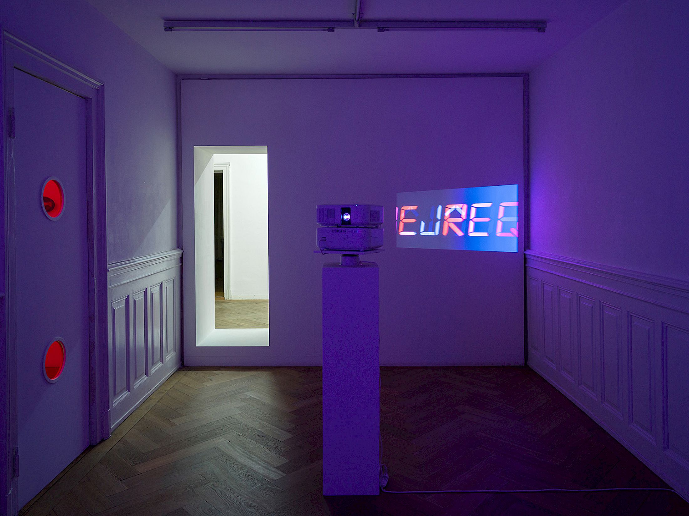 Exhibition View Solo Show alfatih «Time Leaks ; view on Zero-Sum Game, 2026» at Kunsthaus Langenthal, Langenthal, 2026 / Photo: Cedric Mussano / Courtesy:  the artist and Kunsthaus Langenthal