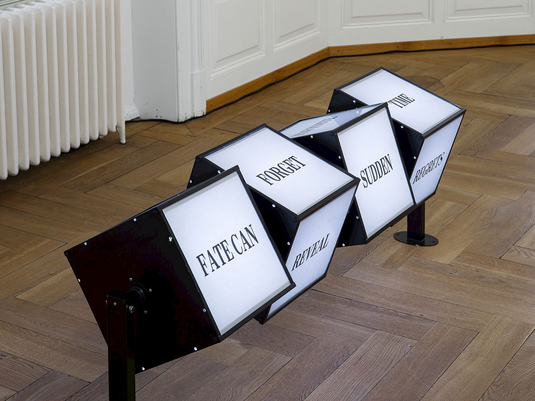 Exhibition View Solo Show alfatih «Time Leaks ; view on Untitled, 2025» at Kunsthaus Langenthal, Langenthal, 2026 / Photo: Cedric Mussano / Courtesy:  the artist and Kunsthaus Langenthal