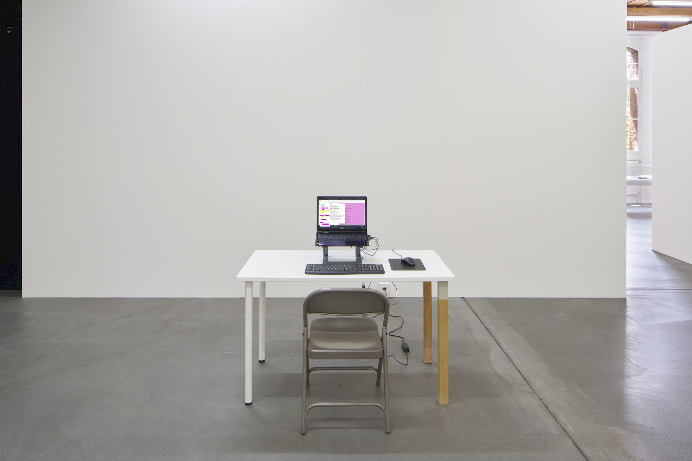 Exhibition View Group Show «Art & Alienation; view on Morag Keil, Client, 2024», at Kunsthalle Friart Fribourg, Fribourg, 2025 / Photo: Guillaume Python / Courtesy: the artist and Galerie Isabella Bortolozzi, Berlin