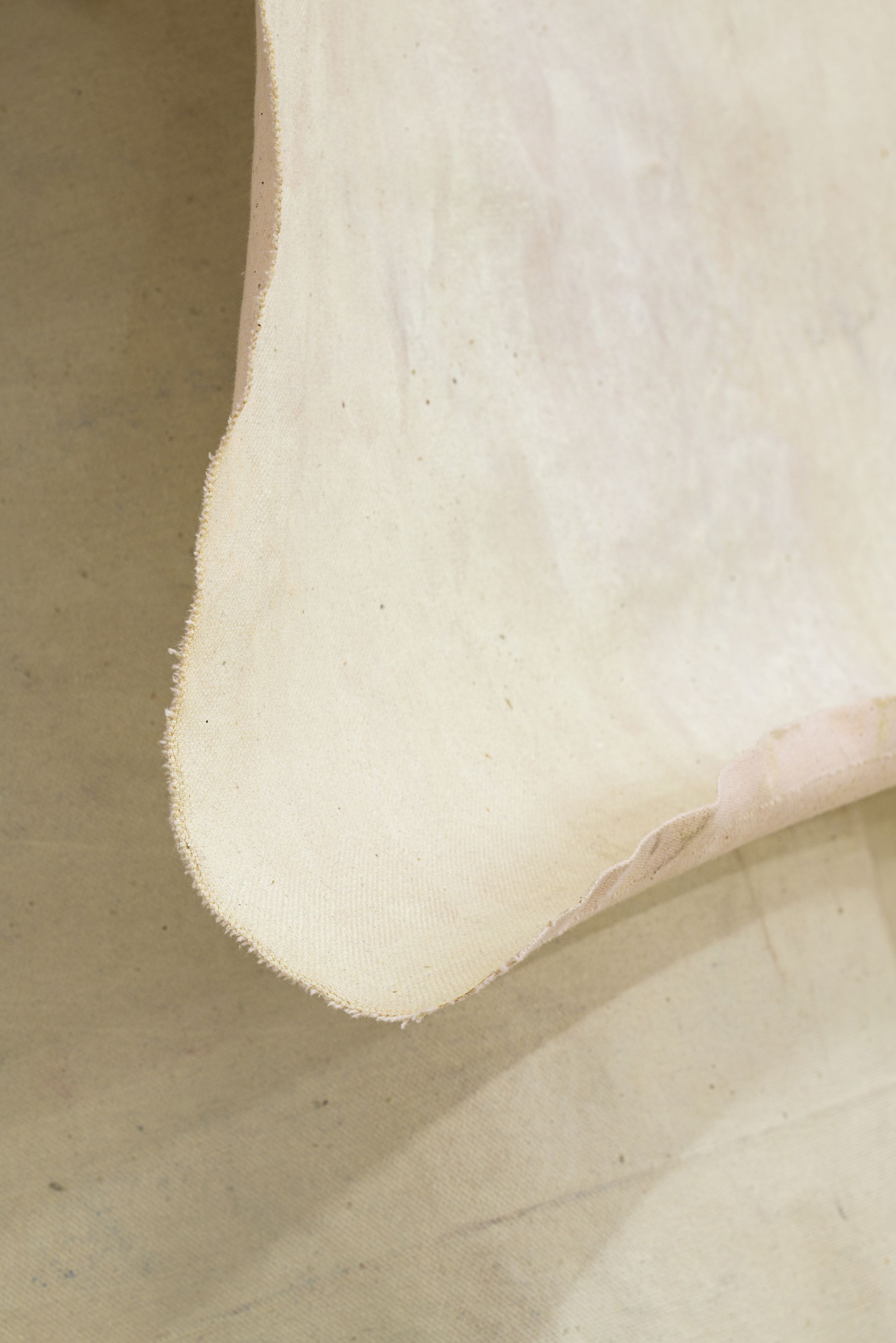 Exhibition View Solo Show Azize Ferizi «Fit In For Me ; view on Holy (detail), 2025, oil on canvas, 190 x 140 x 60cm» at Windhager Von Kaenel, Zug, 2025 / Photo: Julian Blum / Courtesy: the artist and Windhager von Kaenel