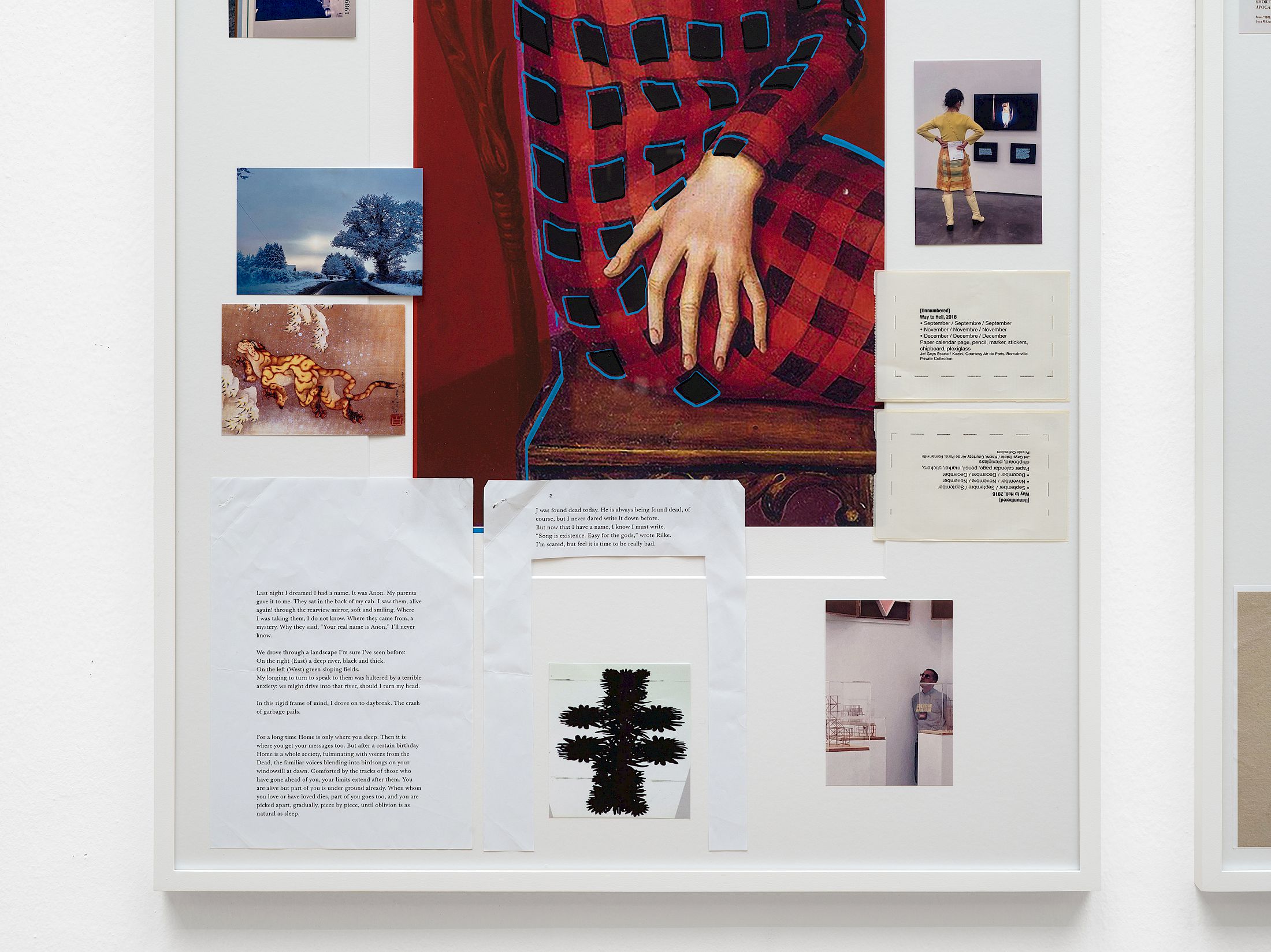 Exhibition View Solo Show Camilla Wills «The path ; view on Journalism I (Detail), 2025» at Kunsthalle Winterthur, Winterthur, 2025 / Photo: Cedric Mussano / Courtesy: Kunsthalle Winterthur and Rietlanden Women’s Office