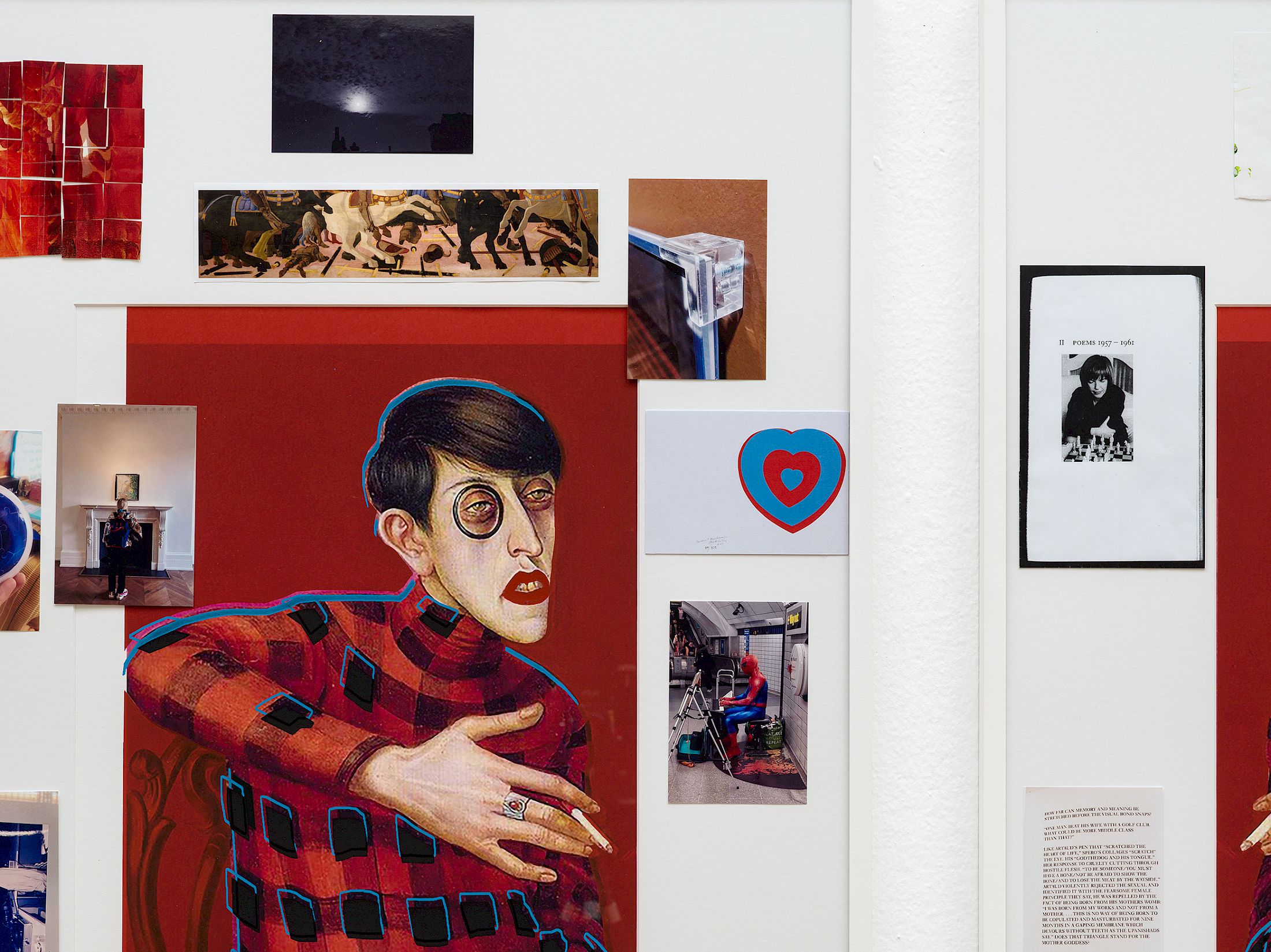 Exhibition View Solo Show Camilla Wills «The path ; view on Journalism I (Detail), 2025» at Kunsthalle Winterthur, Winterthur, 2025 / Photo: Cedric Mussano / Courtesy: Kunsthalle Winterthur and Rietlanden Women’s Office