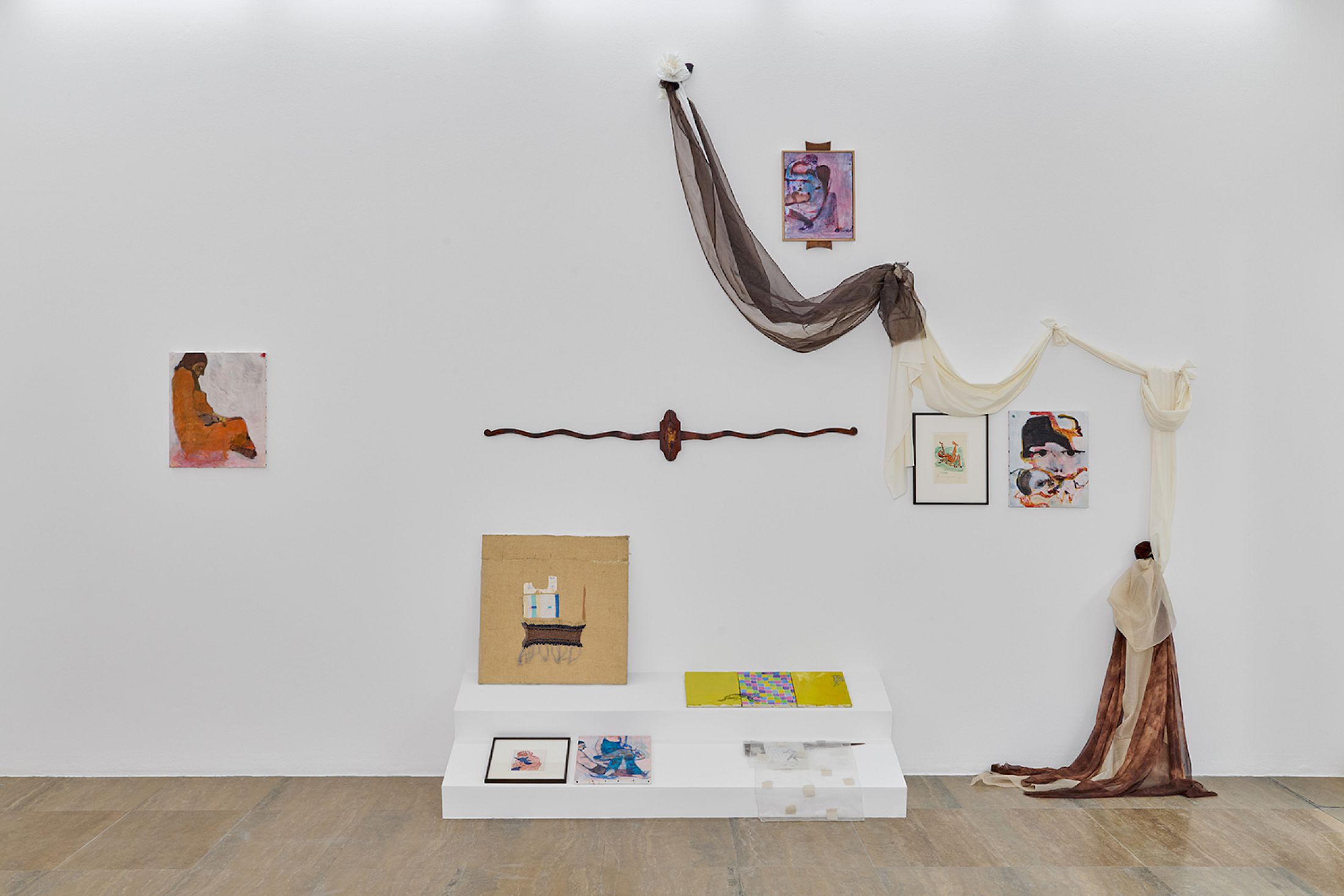 Exhibition View Duo Show Cathy Josefowitz and Jessy Razafimandimby «Valse Velue» at Halle Nord, Geneva, 2026 / Photo: Thomas Maisonnasse / Courtesy: the artists and Halle Nord