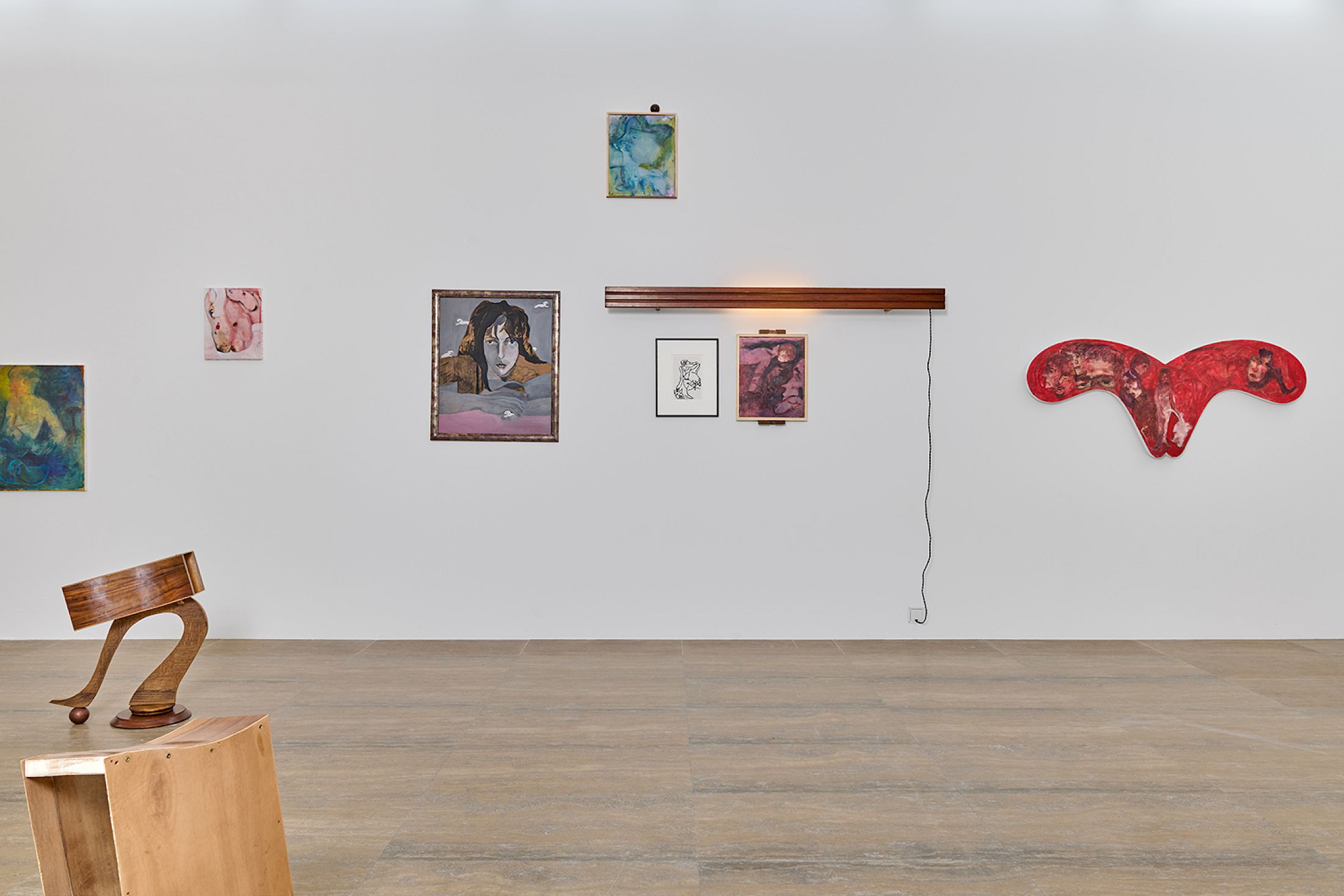 Exhibition View Duo Show Cathy Josefowitz and Jessy Razafimandimby «Valse Velue» at Halle Nord, Geneva, 2026 / Photo: Thomas Maisonnasse / Courtesy: the artists and Halle Nord