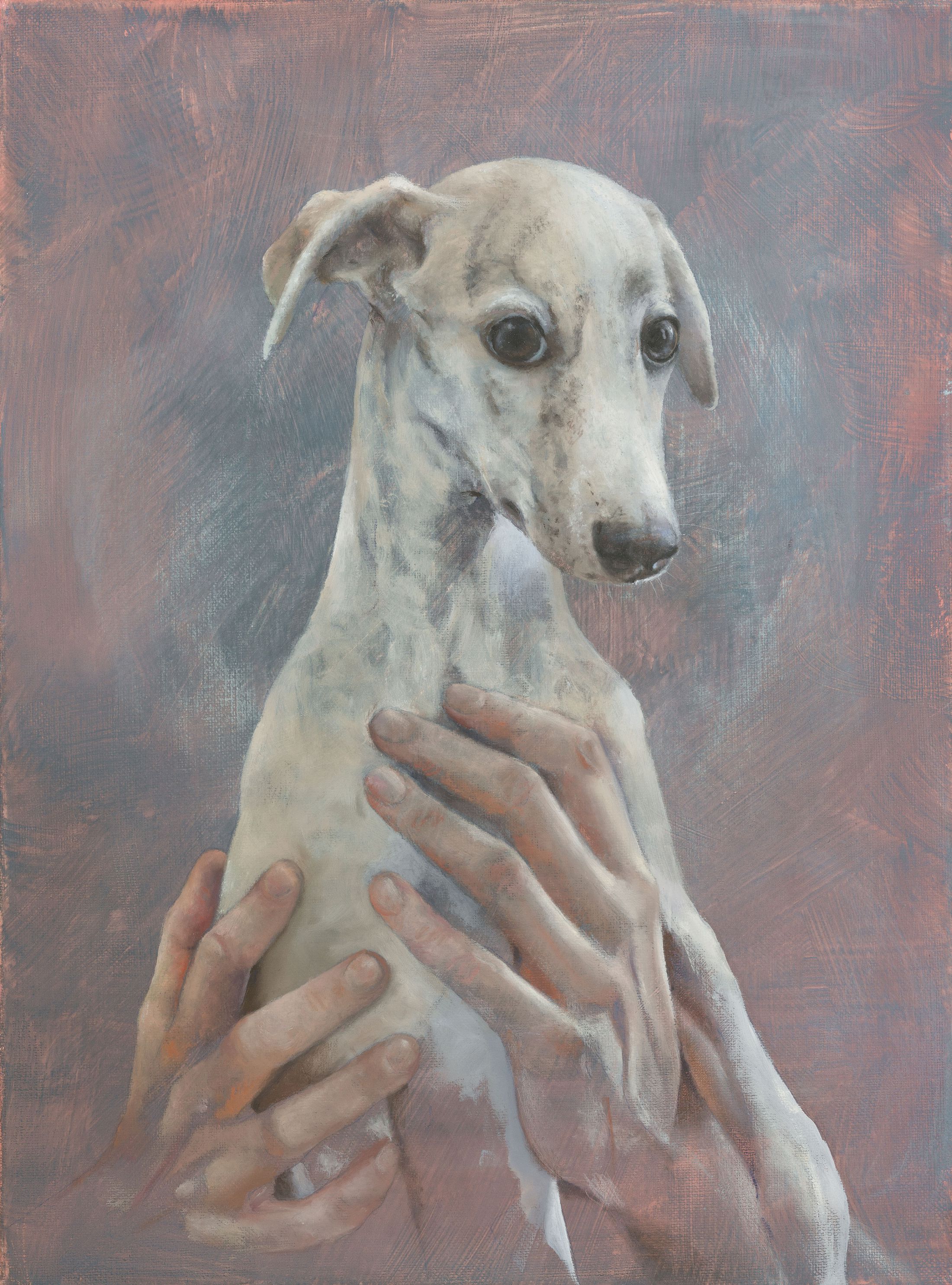 Exhibition View Solo Show Francisco Sierra «Alfombra ; view on Holding Baby Zephyr, 2025, Oil on canvas, 40 × 30 cm, 2025, Oil on canvas, 24 × 33 cm» at Kunstmuseum Solothurn, 2025-2026 / Photo: Sebastian Verdon / Courtesy: private collection