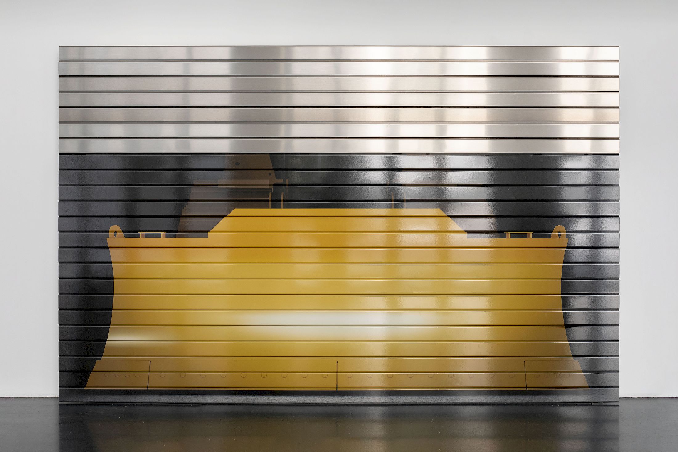 Exhibition View Duo Show Gabriele Garavaglia & Miriam Laura Leonardi «Deadline With The World ; view on Gabriele Garavaglia, Mean Machine, 2025» at Istituto Svizzero, Milano, 2025 / Photo: Giulio Boem / Courtesy: the artists and Istituto Svizzero, Milano