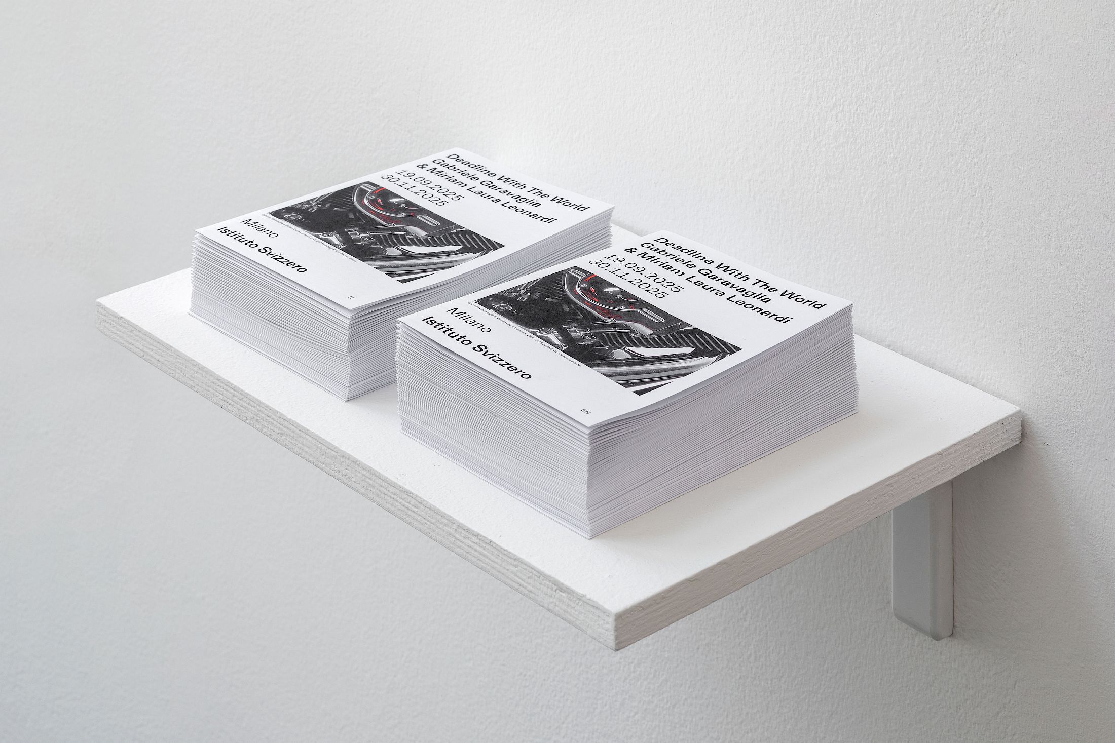 Exhibition View Duo Show Gabriele Garavaglia & Miriam Laura Leonardi «Deadline With The World» at Istituto Svizzero, Milano, 2025 / Photo: Giulio Boem / Courtesy: the artists and Istituto Svizzero, Milano